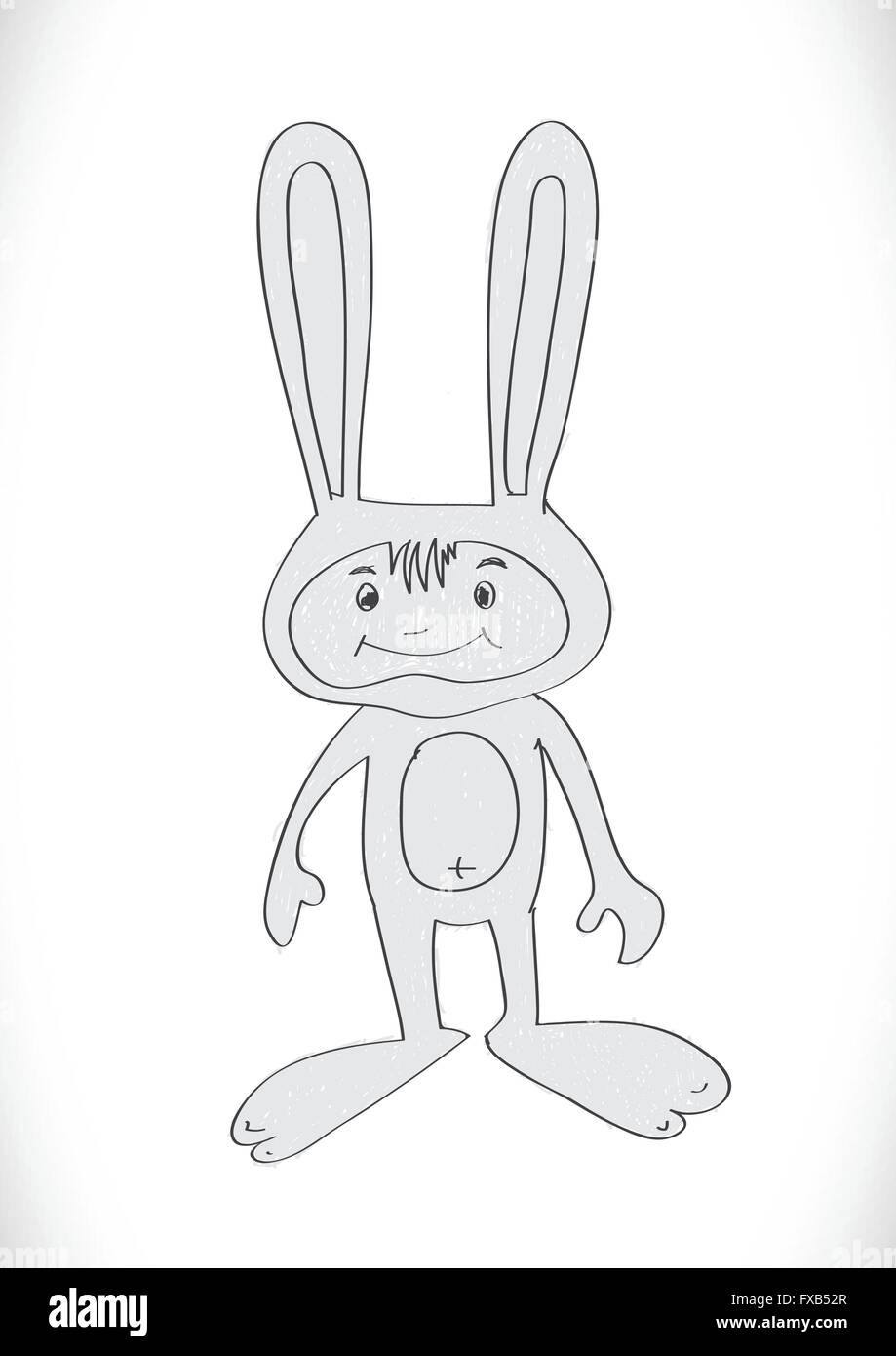 Cute young toddler boy wearing a bunny rabbit Stock Vector Image & Art ...