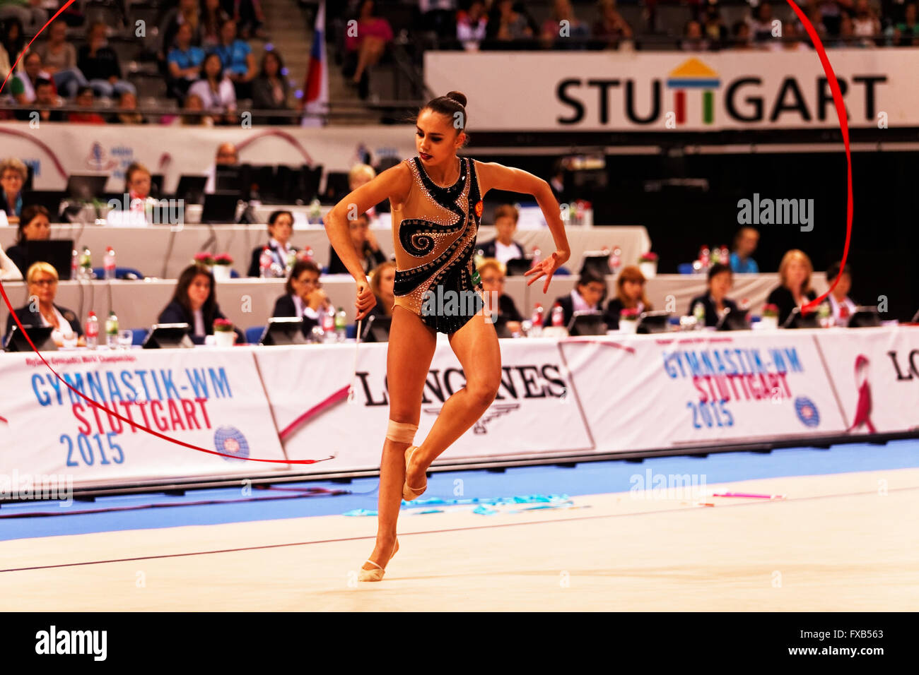 Margarita Mamun (RUS), 34th rhythmic gymnastics world championships Stuttgart 2015, Germany Stock Photo