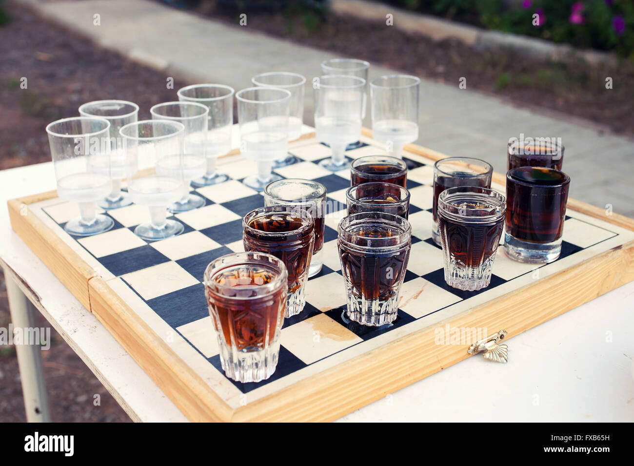 Glass Chess Drinking Game