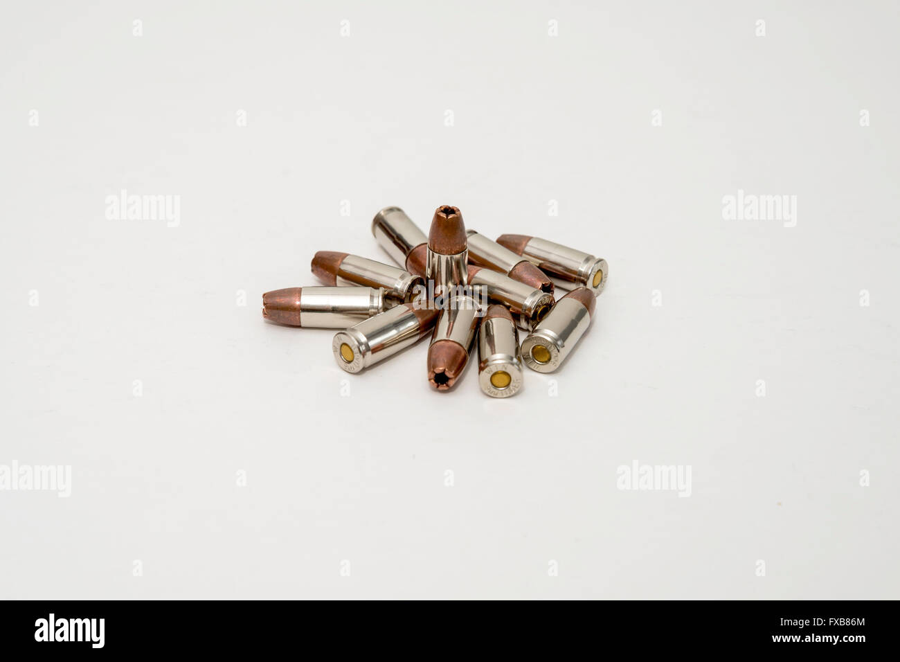 Winchester PDX1 defender 9mm luger 147 grain bullets Stock Photo