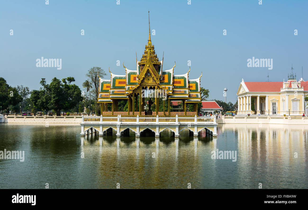 Bang Pa-In Palace Aisawan Thiphya-Art-Divine Seat of Personal Freedom, near Bangkok, Thailand Stock Photo