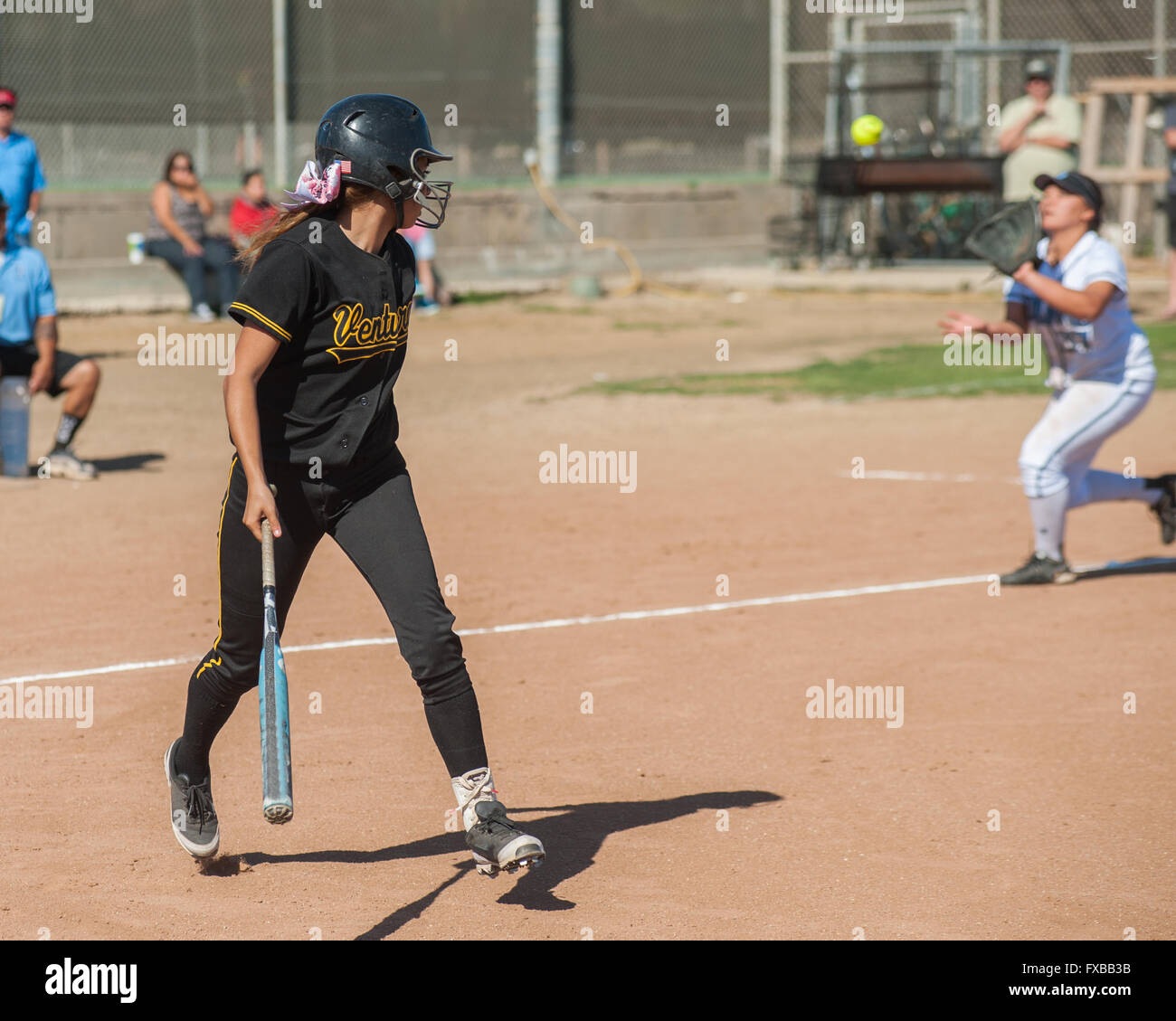 Softball hit hires stock photography and images Alamy