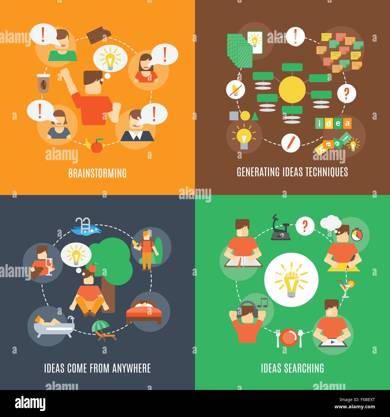 Generating ideas Stock Vector Images - Alamy