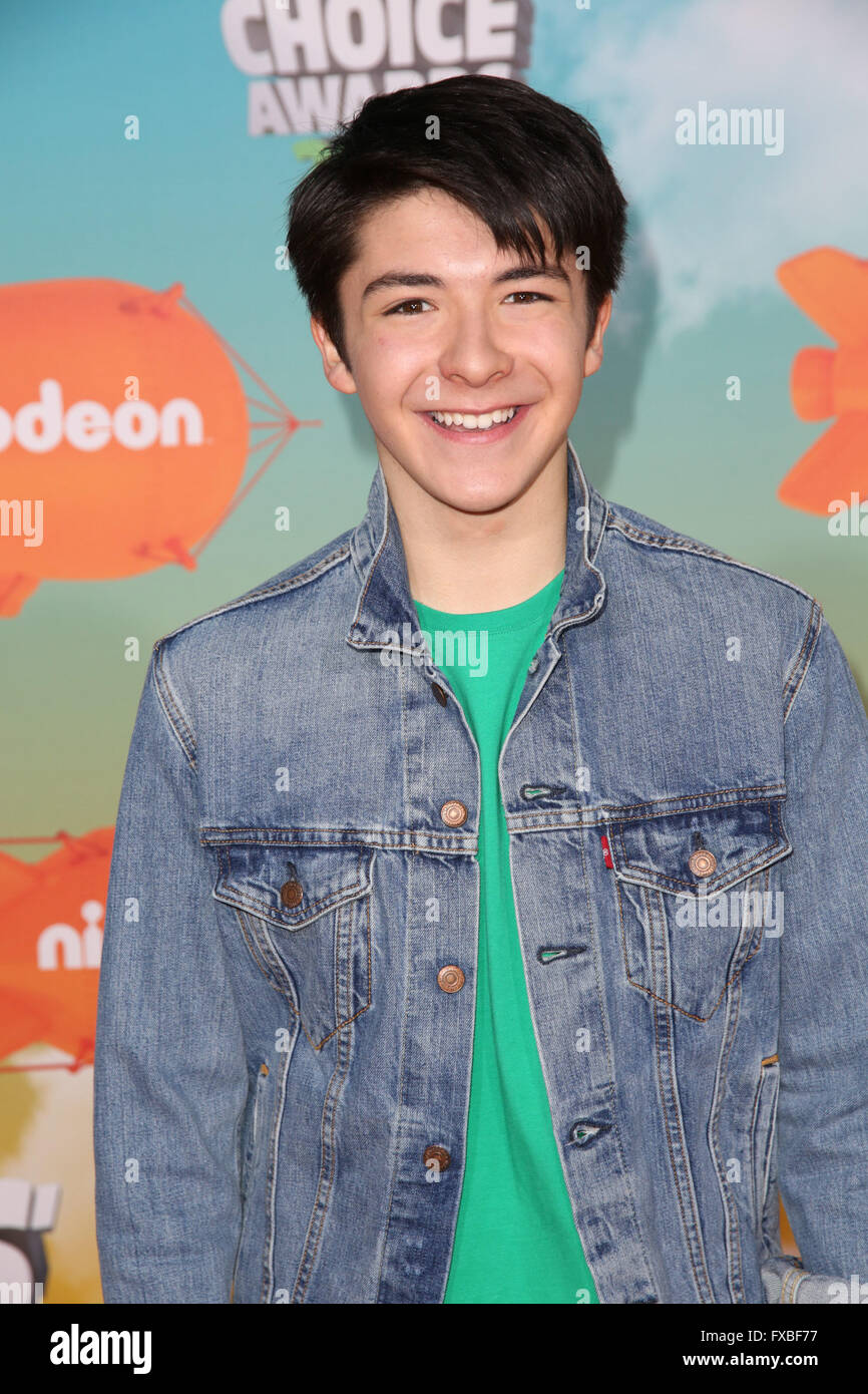 Celebrities attend Nickelodeon's 2016 Kids' Choice Awards at The Forum.  Featuring: Sloane Morgan Siegel Where: Los Angeles, California, United States When: 12 Mar 2016 Stock Photo