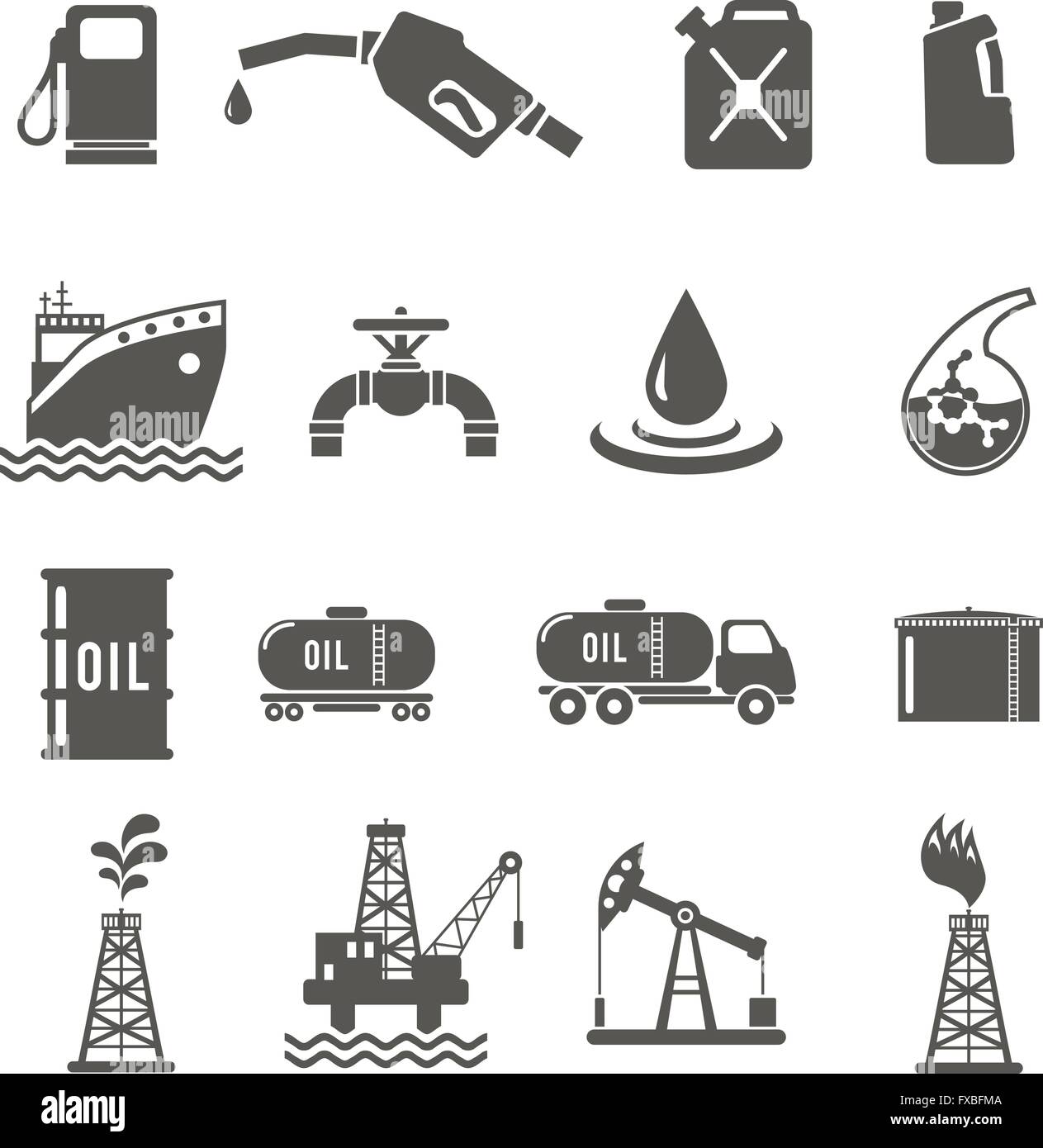Petroleum Industry Icon Set Stock Vector Image & Art - Alamy