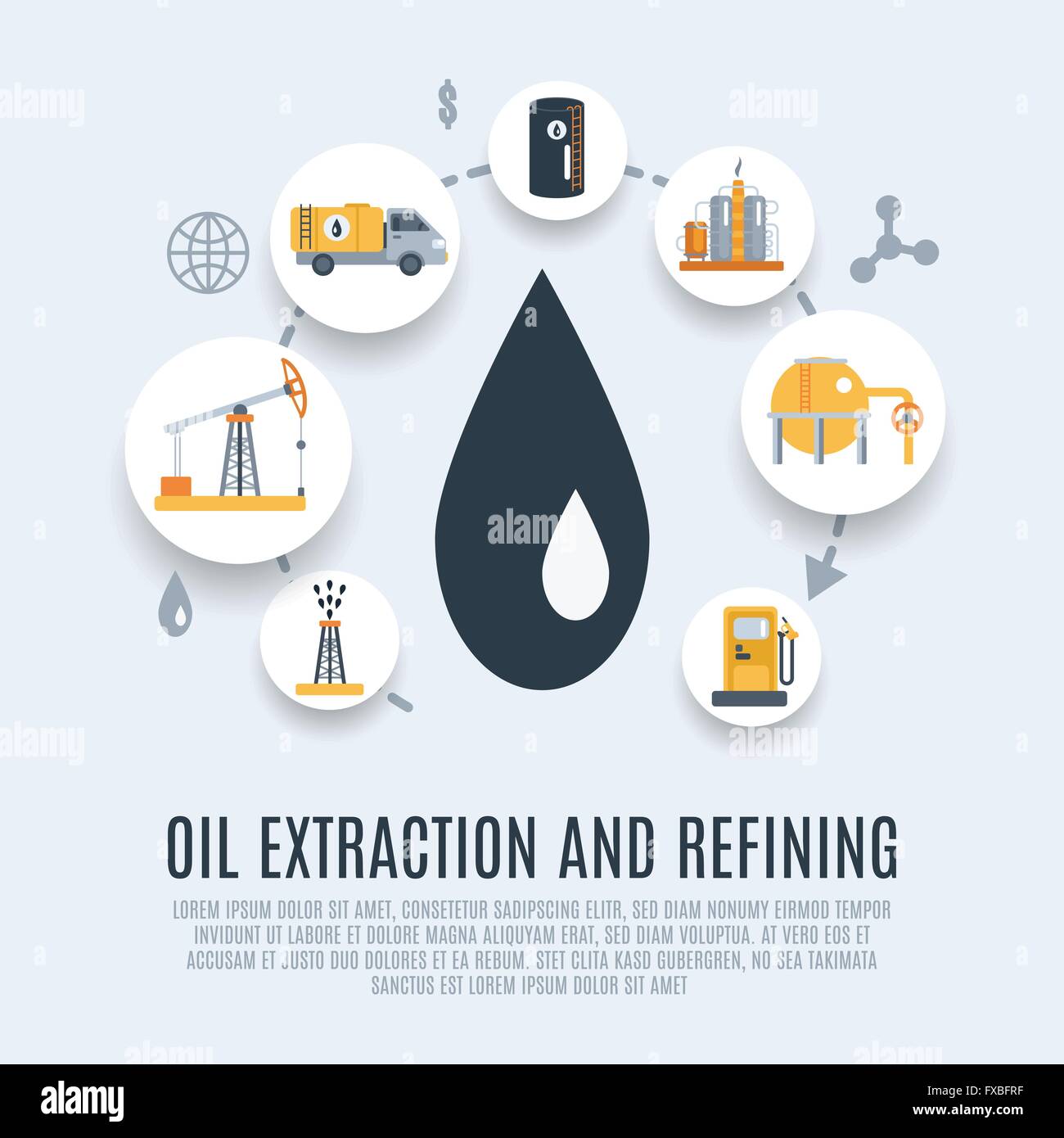 Oil Industry Flat Icon Stock Vector Image & Art - Alamy