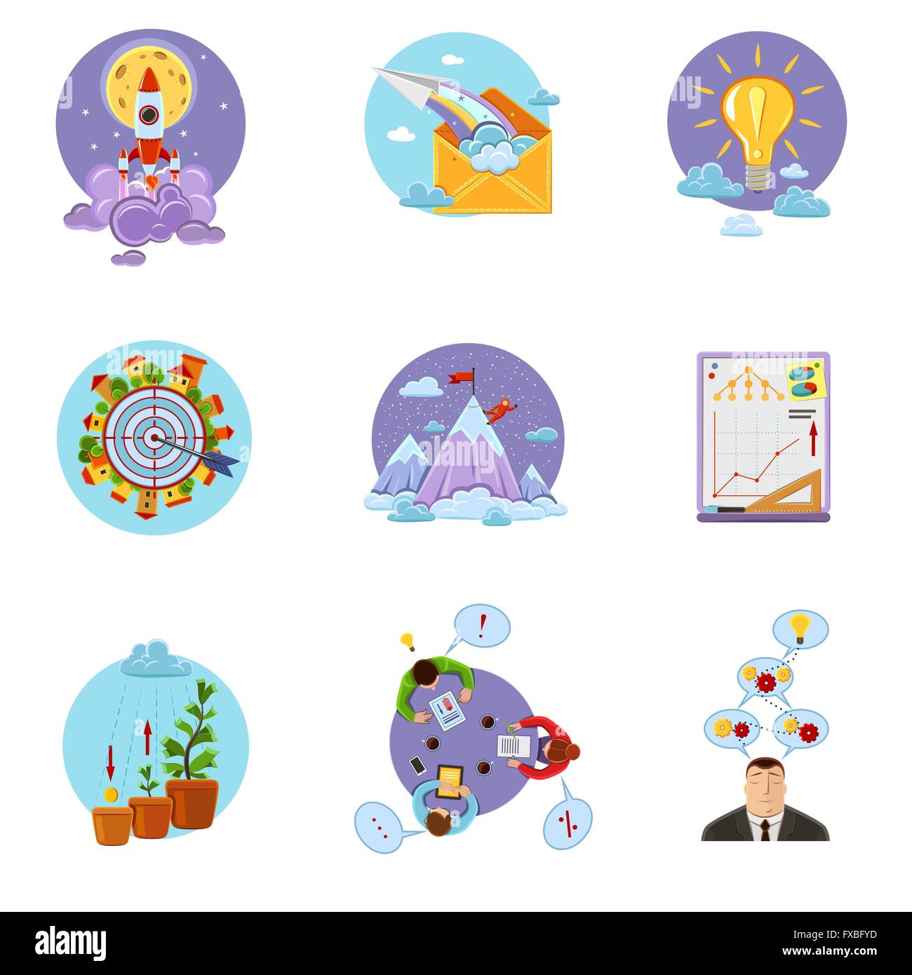 Business Startup Set Stock Vector Image & Art - Alamy