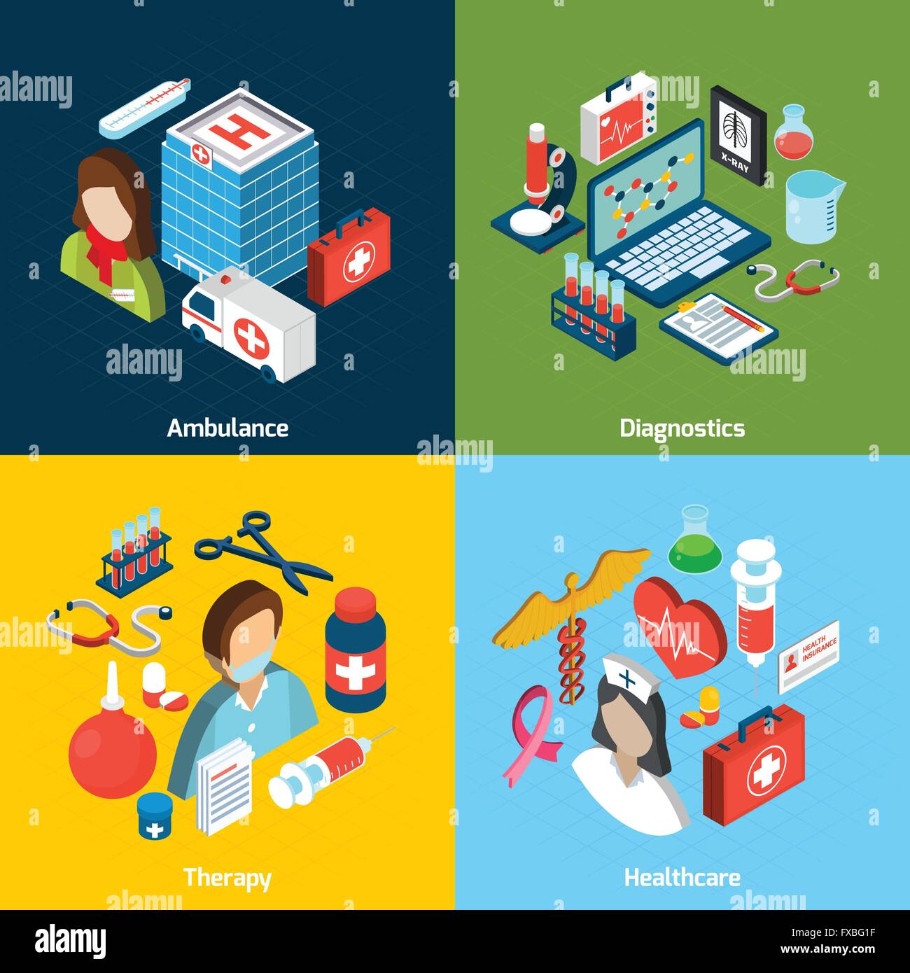 Medical Isometric Set Stock Vector Image & Art - Alamy