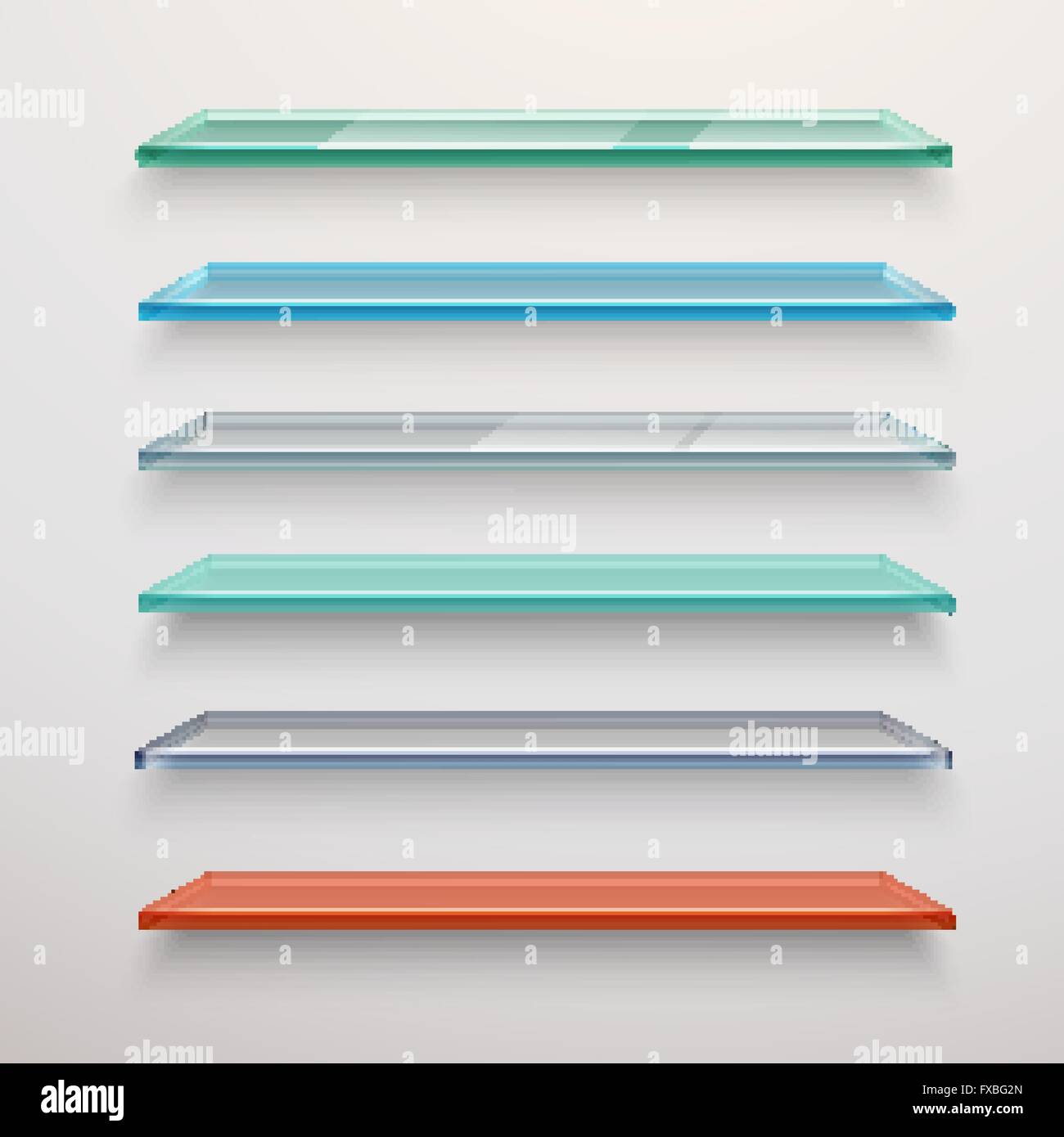 Glass Shelves Set Stock Vector Image & Art Alamy