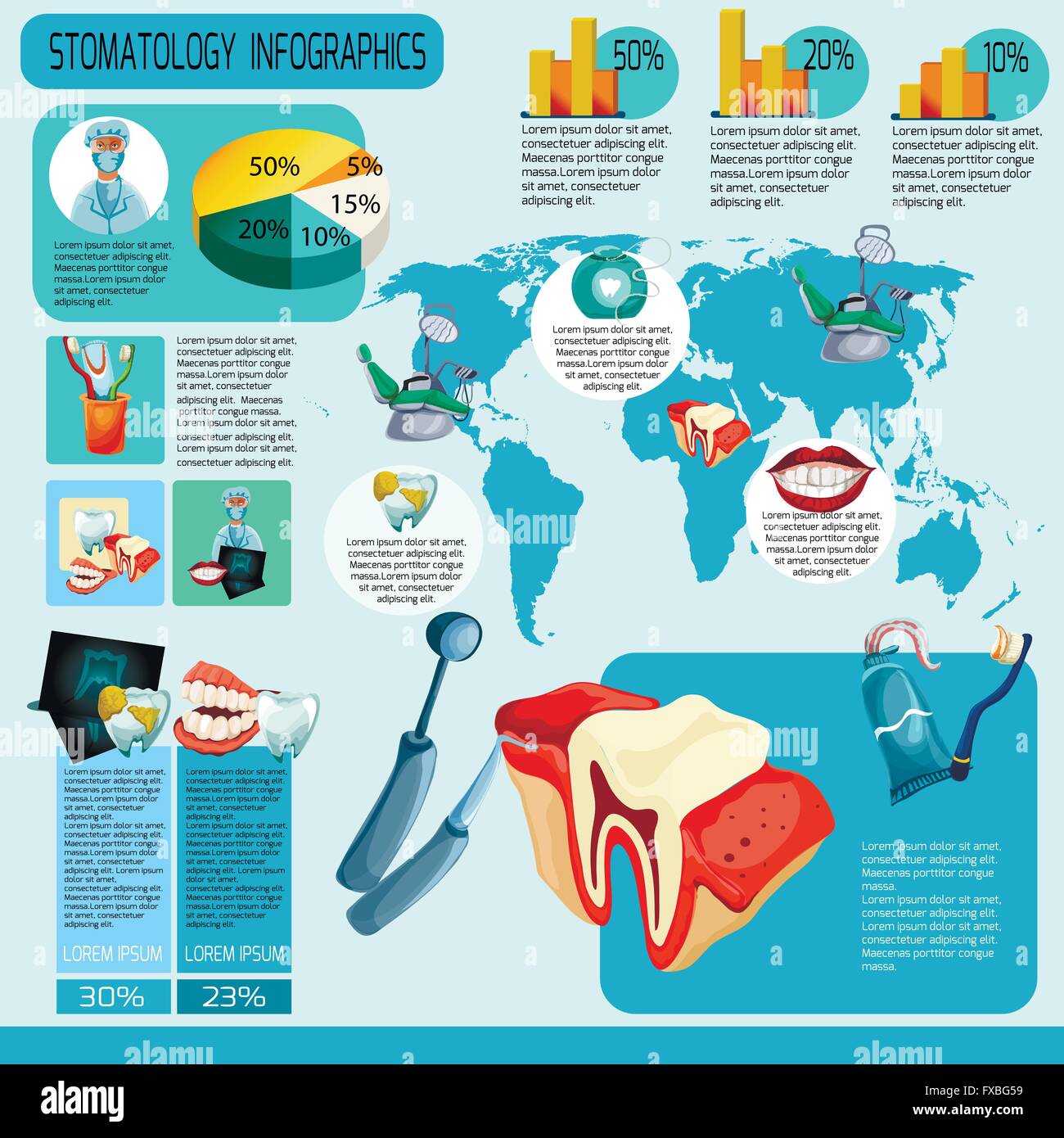 Stomatology Infographics Set Stock Vector Image & Art - Alamy