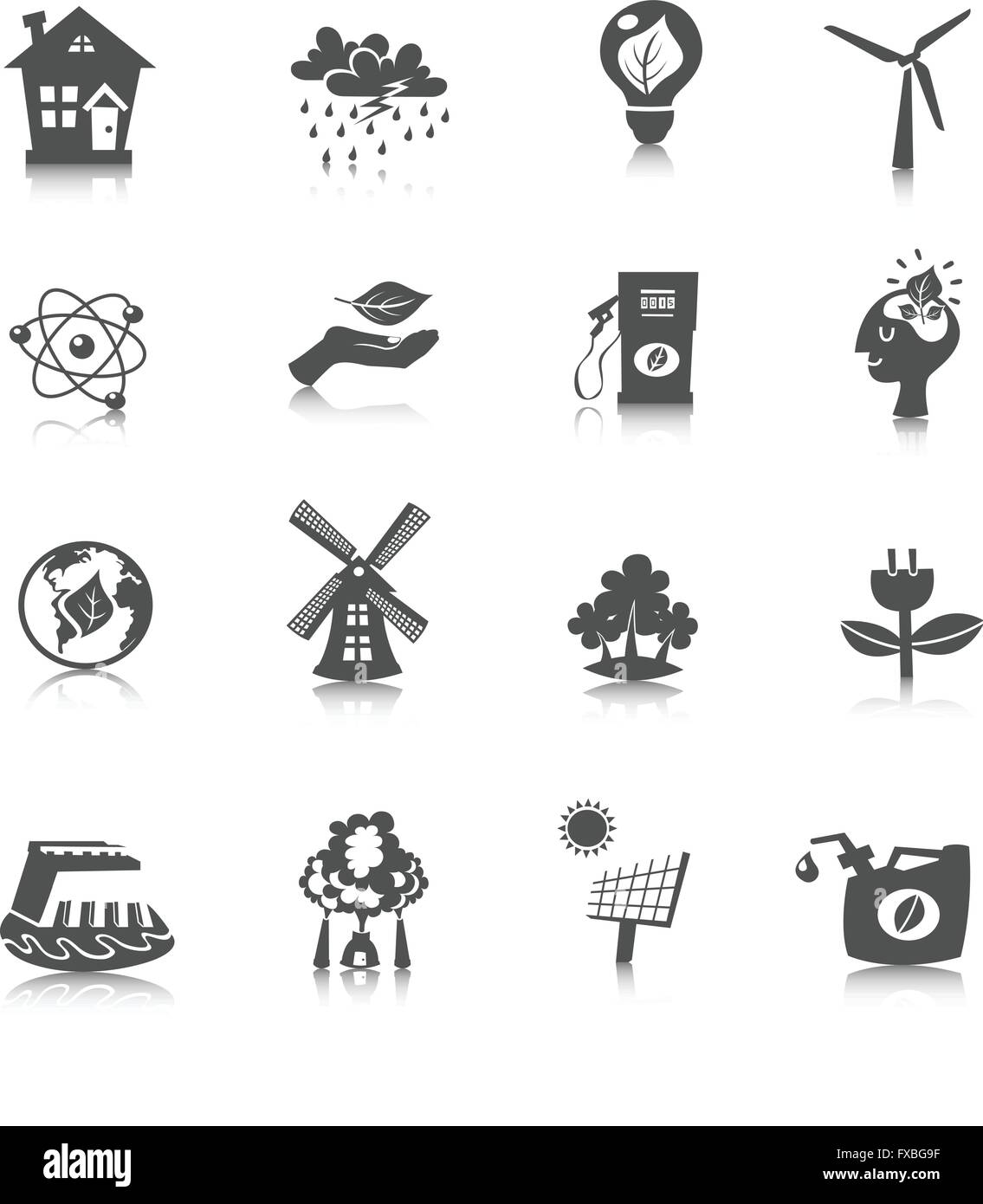 Eco Energy Icons Set Stock Vector Image & Art - Alamy