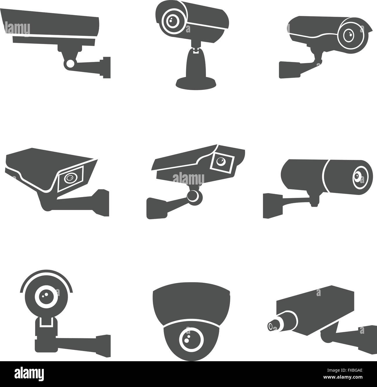 Video surveillance system icons Stock Vector Images - Alamy