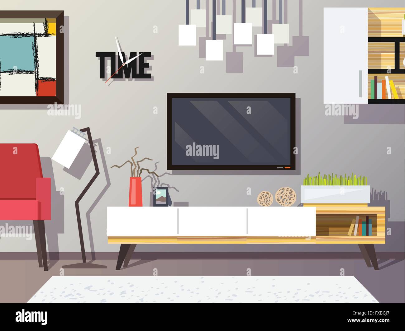 Living Room Concept Stock Vector Image & Art - Alamy