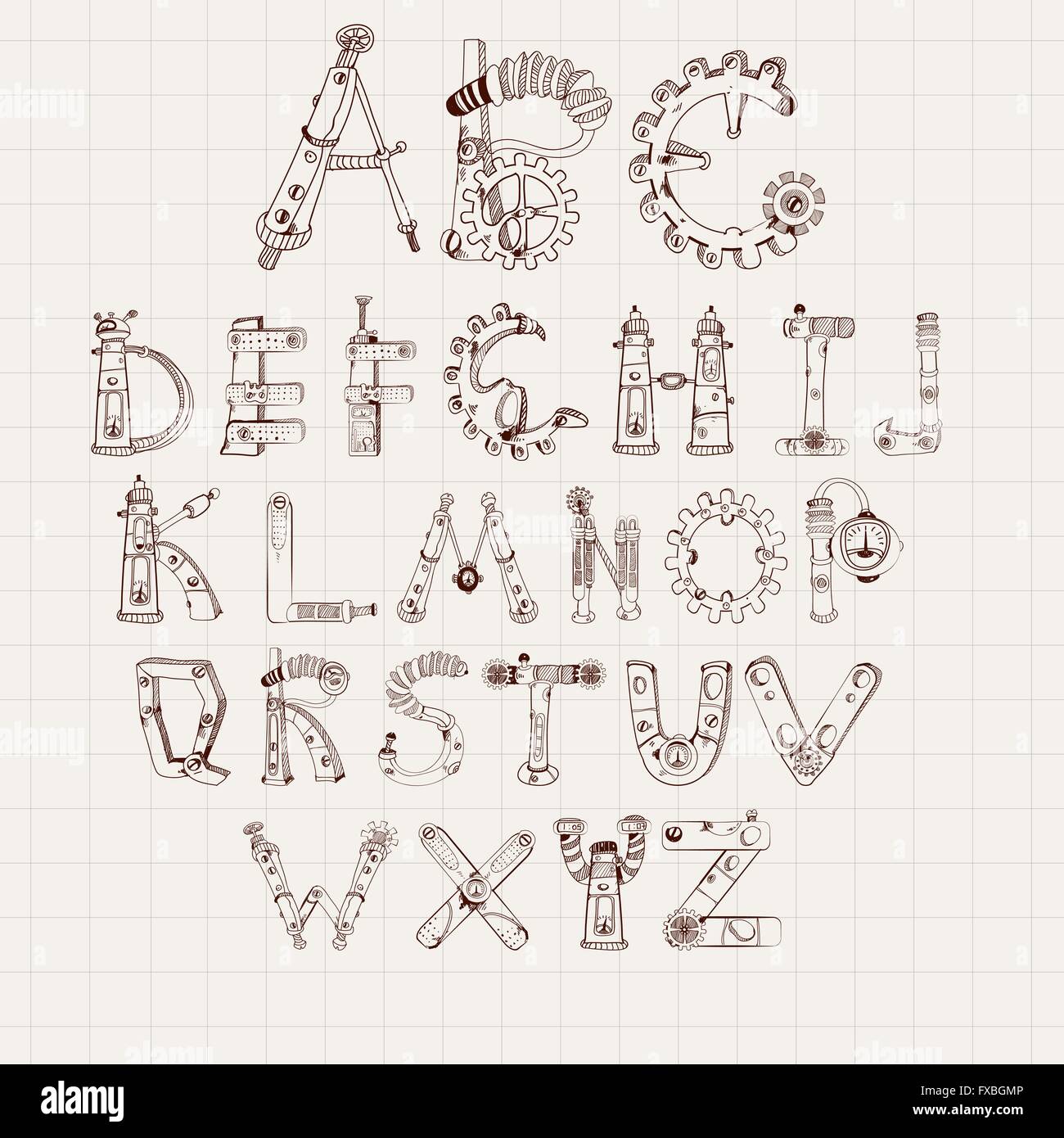 Mechanical Alphabet Mechanical Alphabet PNG Transparent Images Free