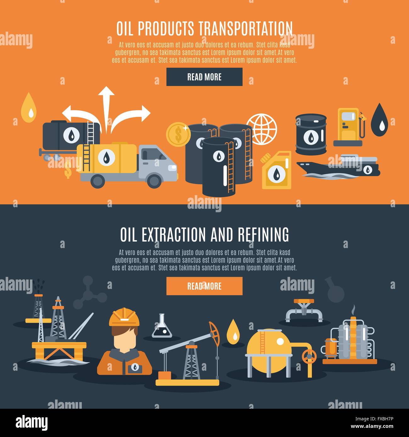 Oil Industry Banner Stock Vector Image & Art Alamy