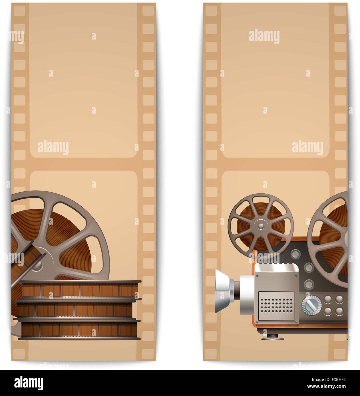 Cinema Banners Vertical Stock Vector