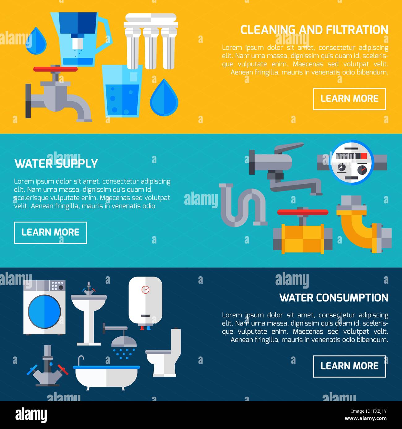 Water Supply Banners Stock Vector Image & Art Alamy