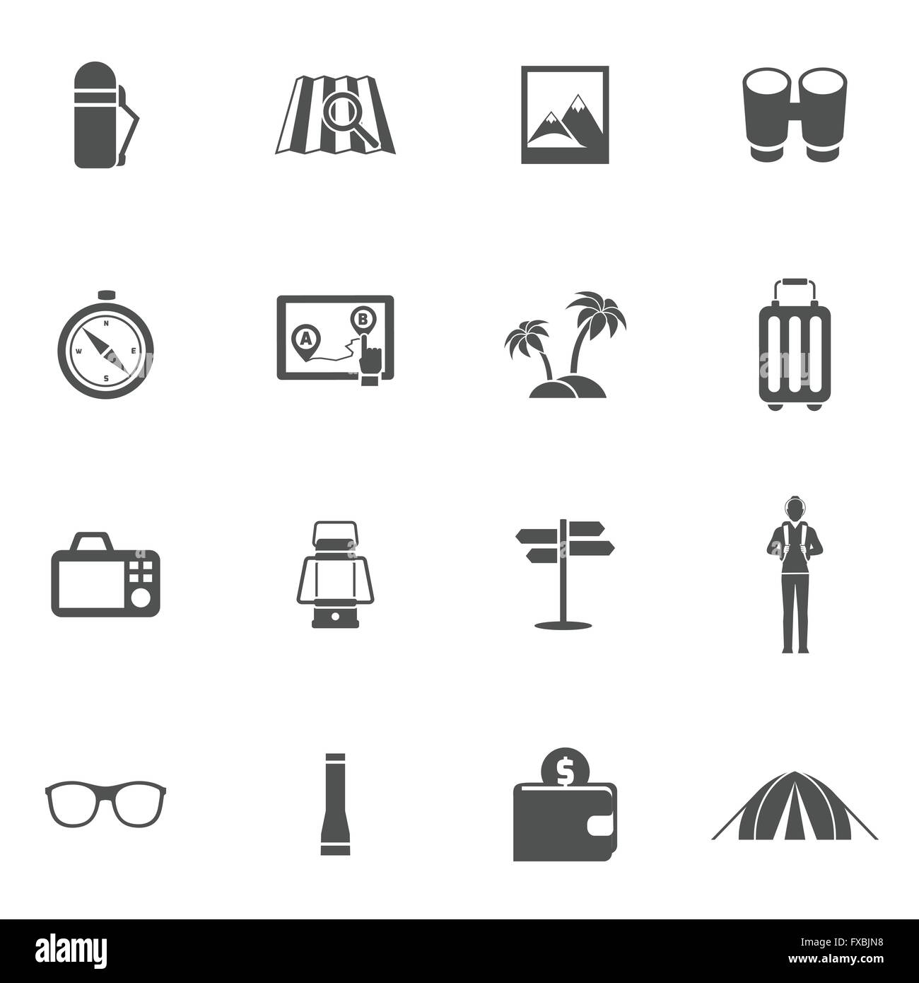 Tourist Icons Set Stock Vector Image & Art - Alamy