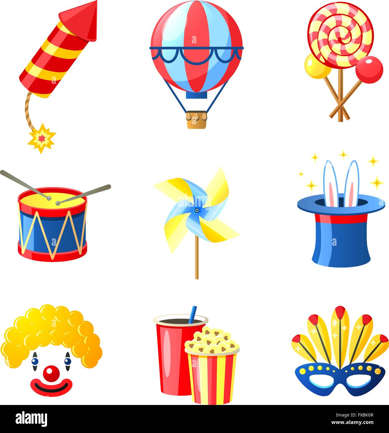 Carnival Icons Set Stock Vector Image & Art - Alamy