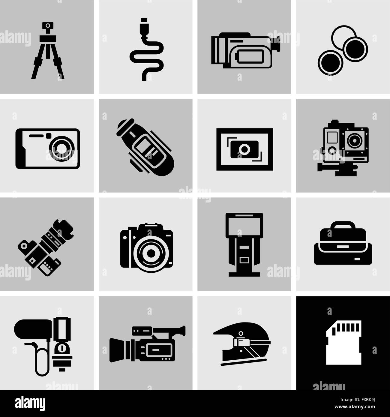 Camera icons Black and White Stock Photos & Images Alamy