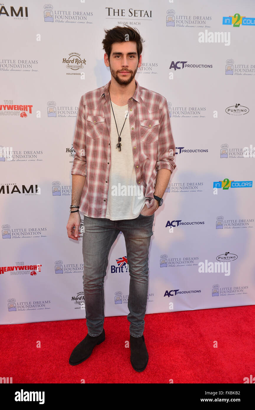 The Little Dreams Foundation Benefit Gala: Dreaming on the Beach  Featuring: Alvaro Soler Where: Miami, Florida, United States When: 11 Mar 2016 Stock Photo