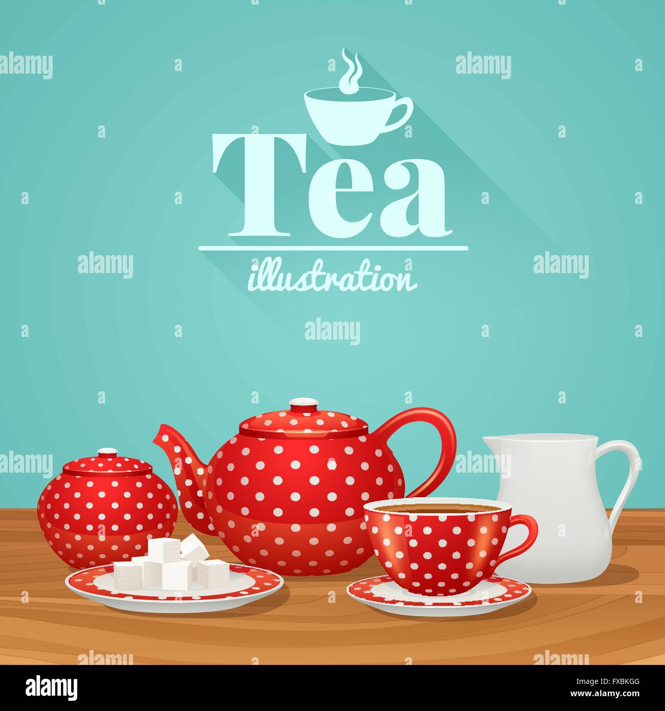 Tea Pottery Illustration Stock Vector