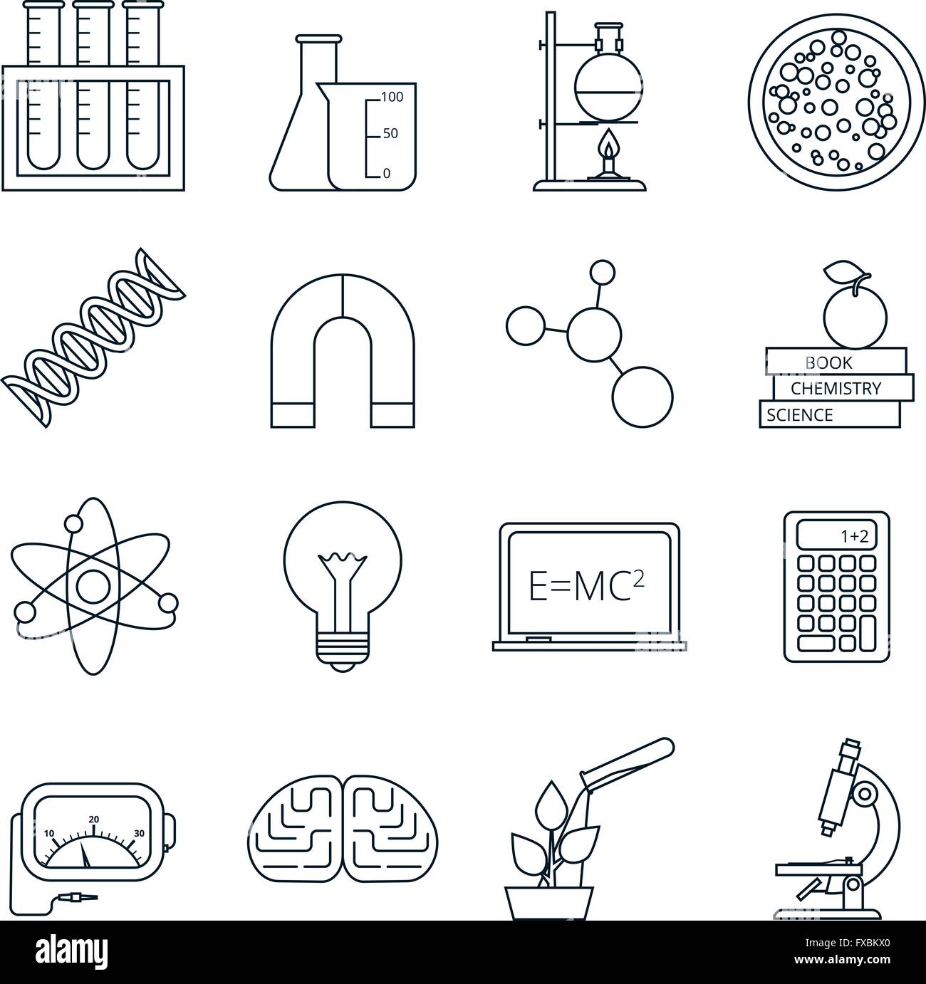 Scientific calculator and books Stock Vector Images - Alamy