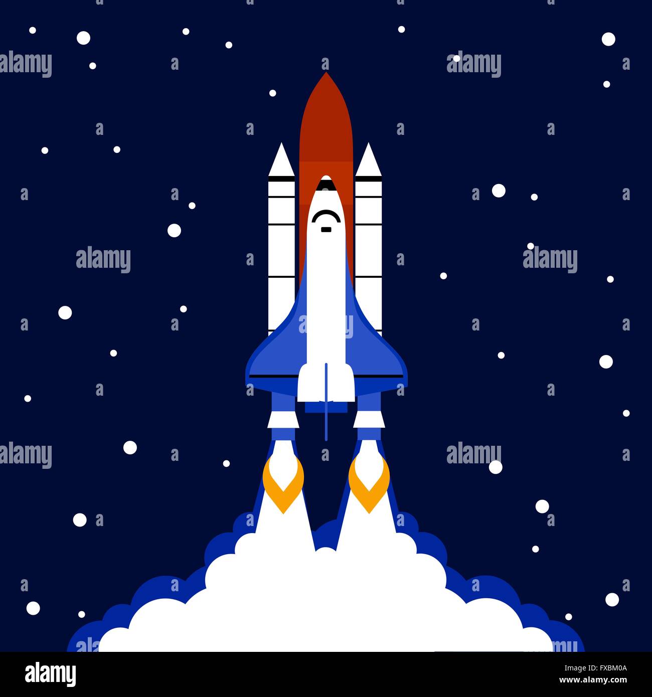 Launch concept space rocket background Stock Vector Image & Art - Alamy