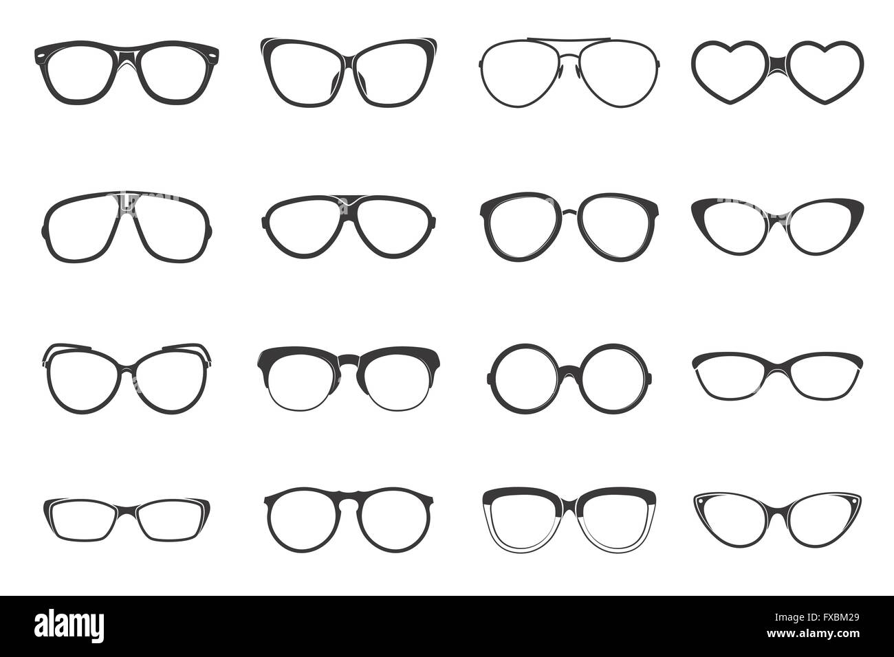Eyeglasses Set Flat Stock Vector Image & Art Alamy