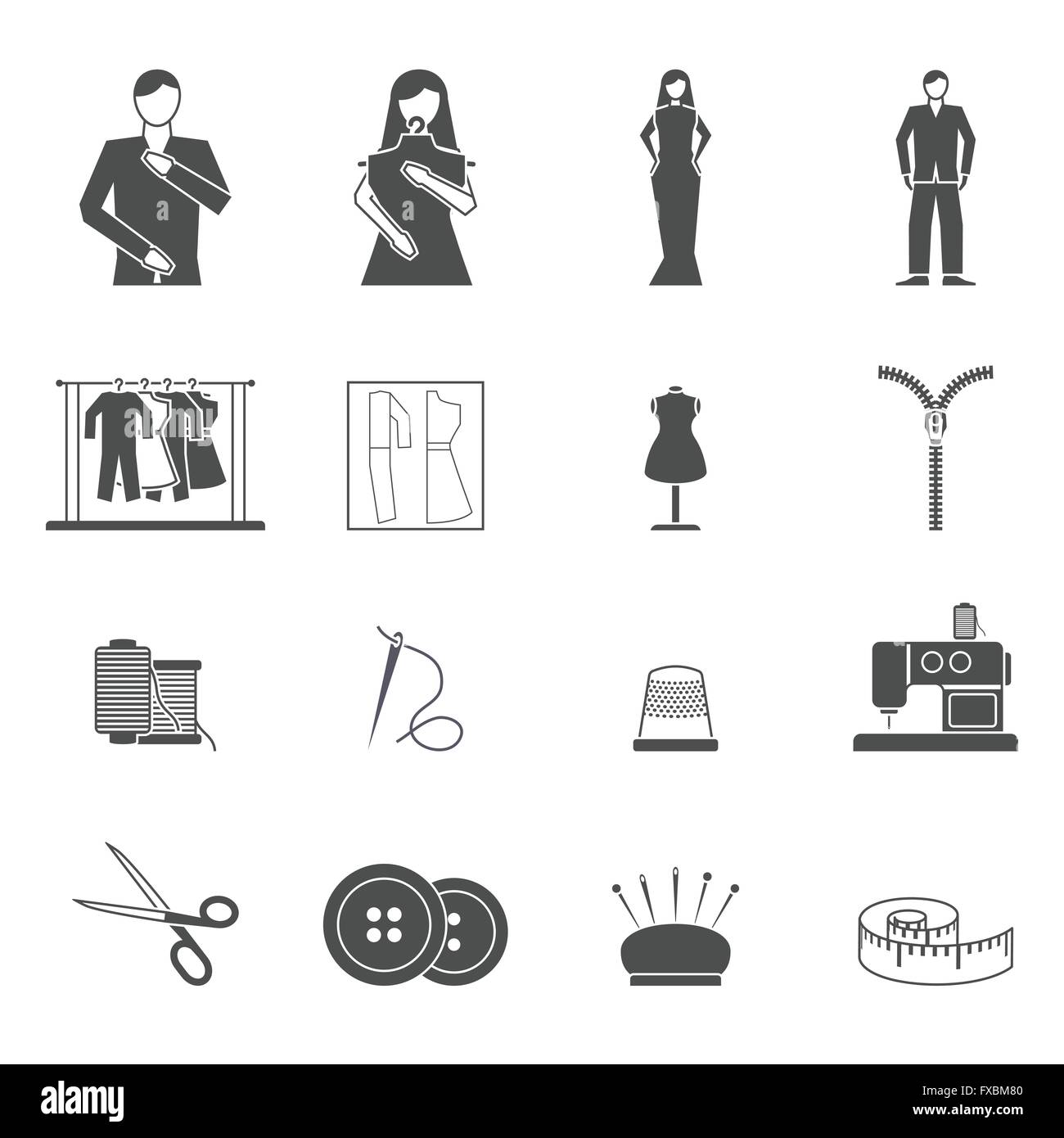 Fashion designer tools icon set Stock Vector Image & Art Alamy