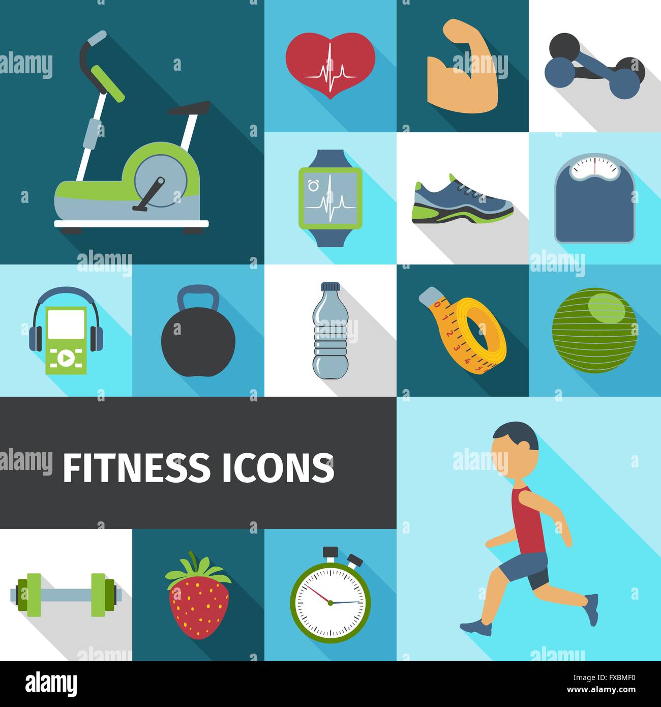 Young man workout in fitness Stock Vector Images - Alamy
