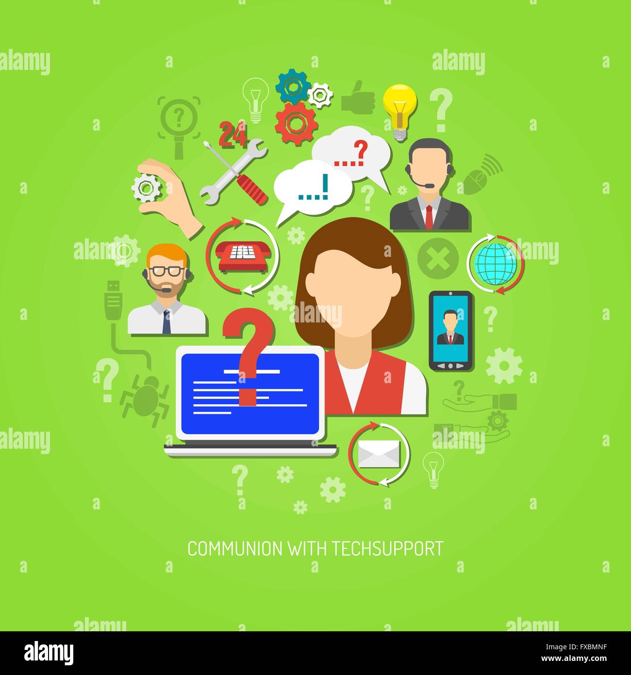 Tech Support Concept Stock Vector Image & Art - Alamy