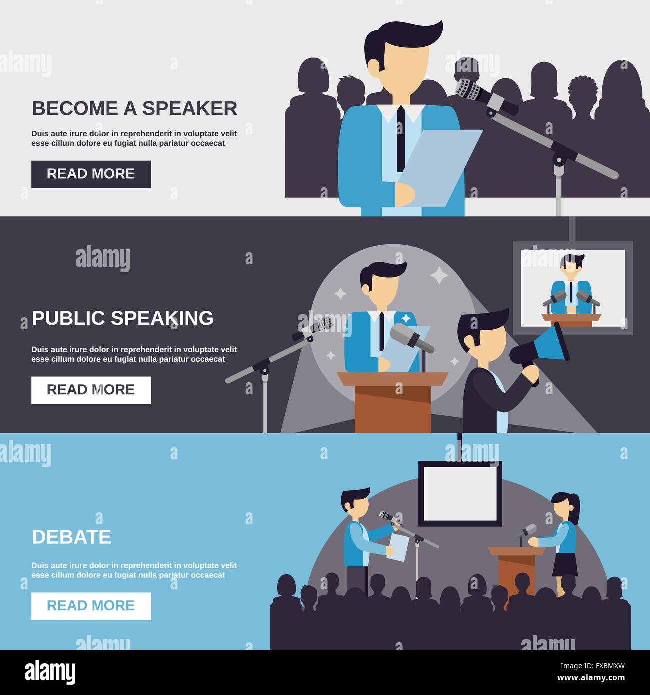 Public Speaking Banner Stock Vector Image & Art Alamy