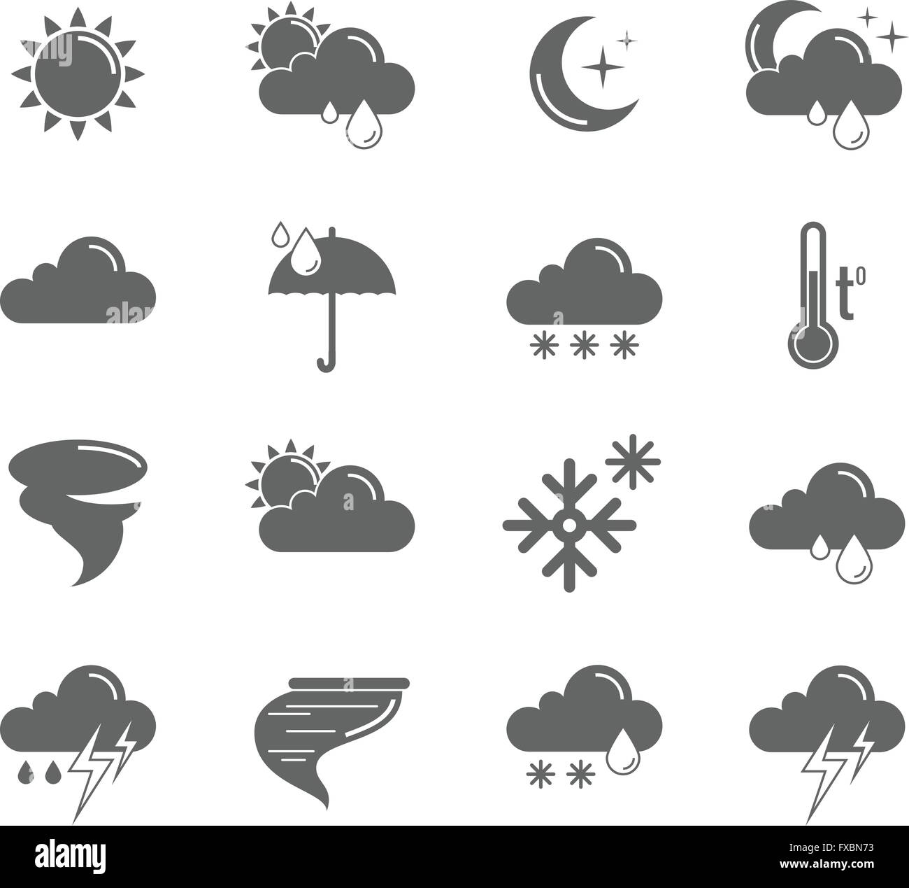 Weather Icons Set Stock Vector Image & Art - Alamy