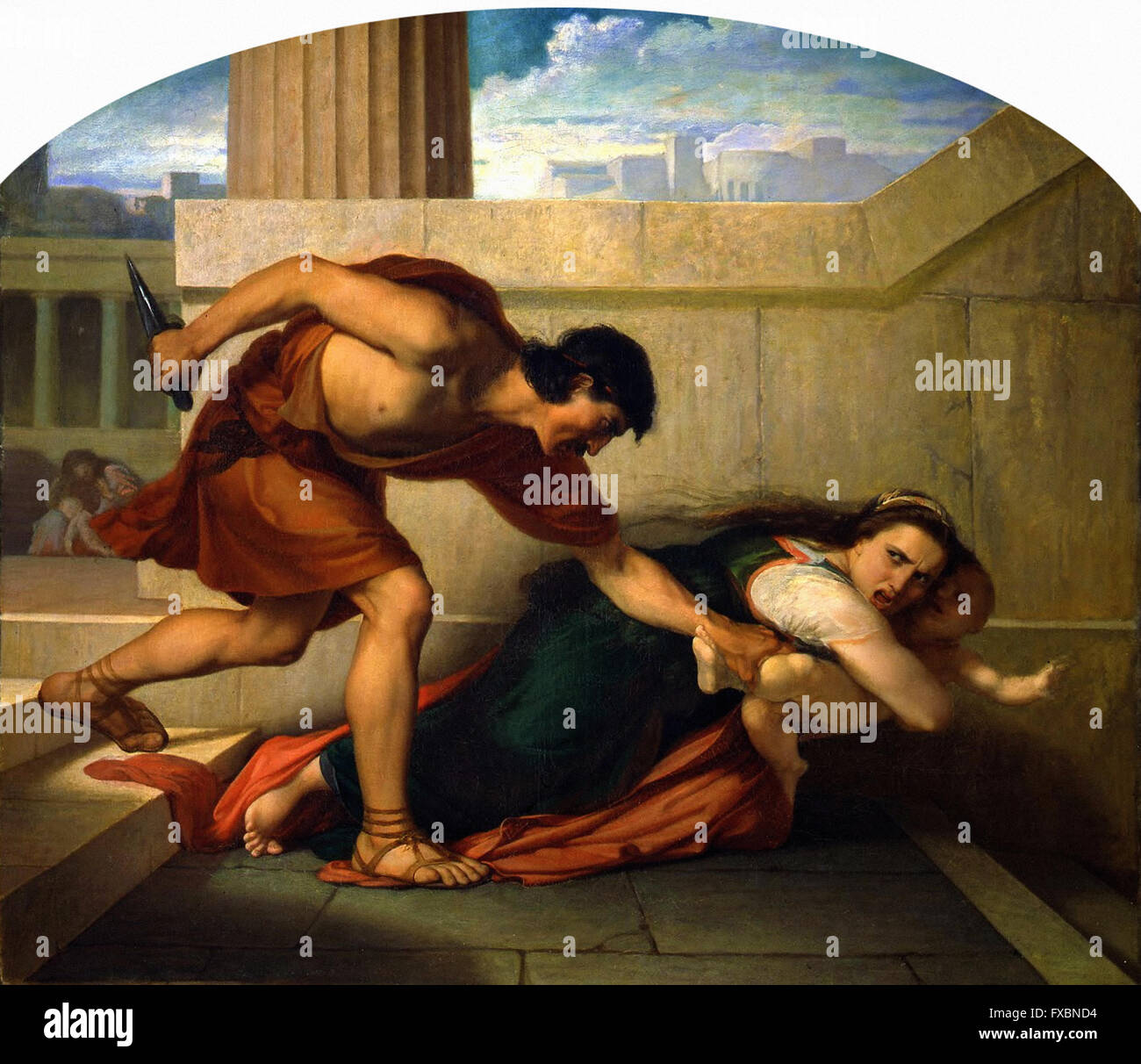 Angelo Visconti - The Massacre of the Innocents - Fondazione Musei Senes Stock Photo