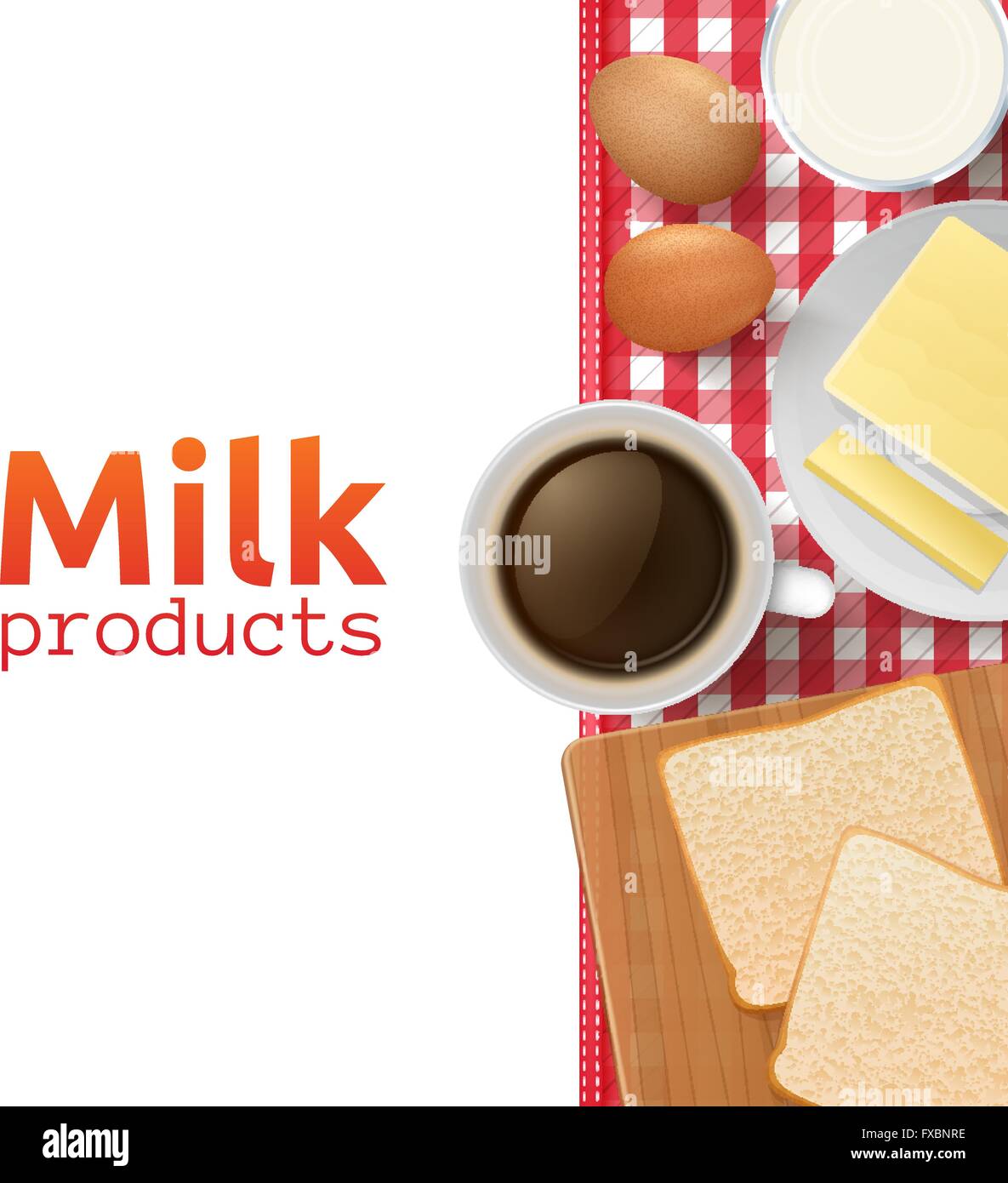 Milk and dairy products concept Stock Vector Image & Art - Alamy