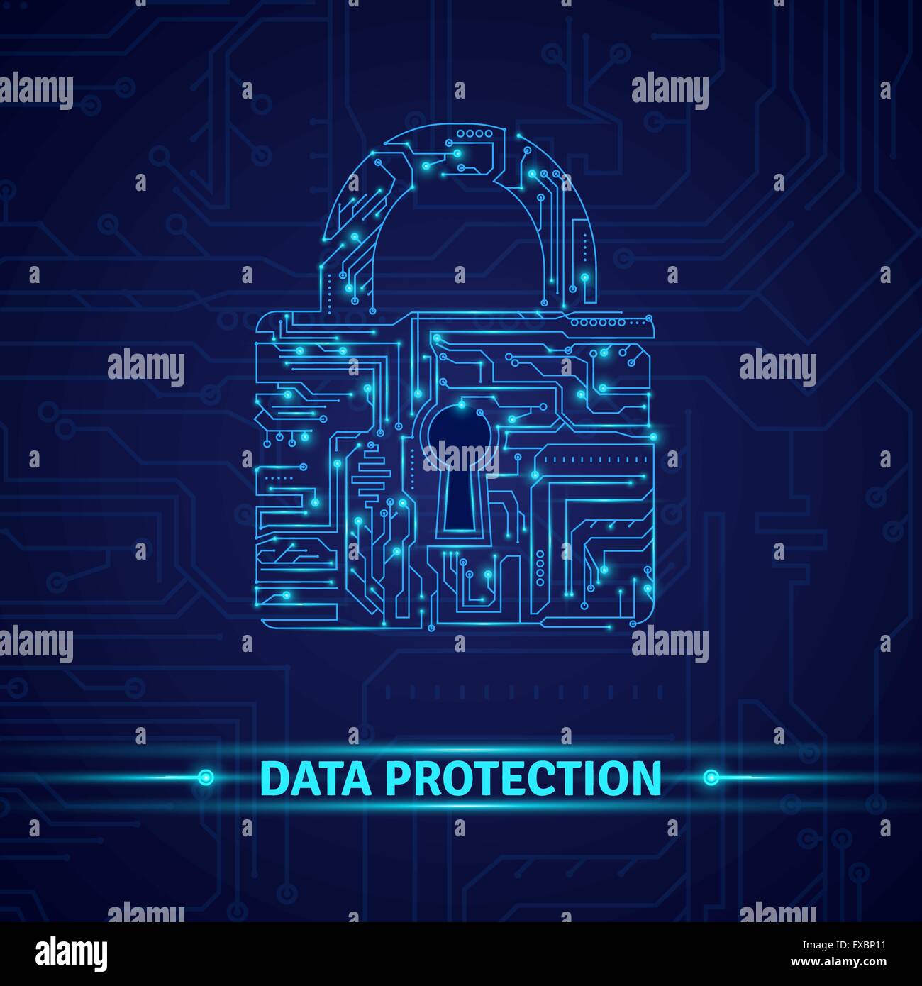 Data Protection Concept Stock Vector Image & Art - Alamy
