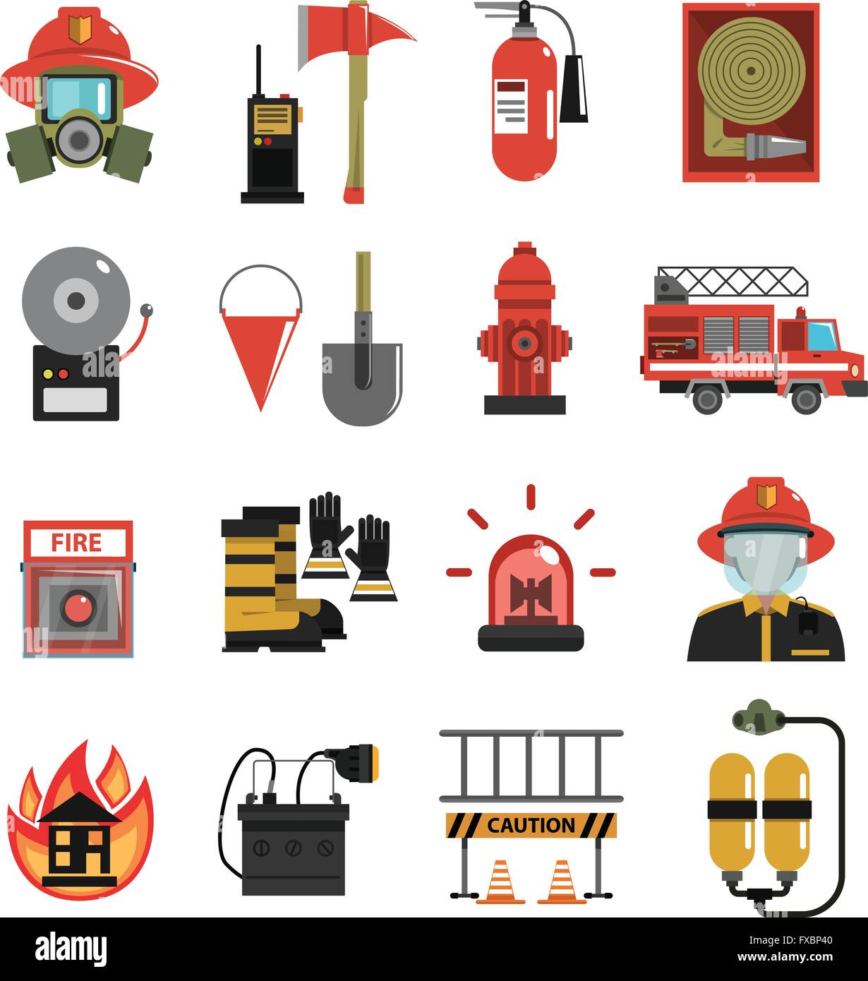 Fire Icon Flat Stock Vector Image & Art - Alamy