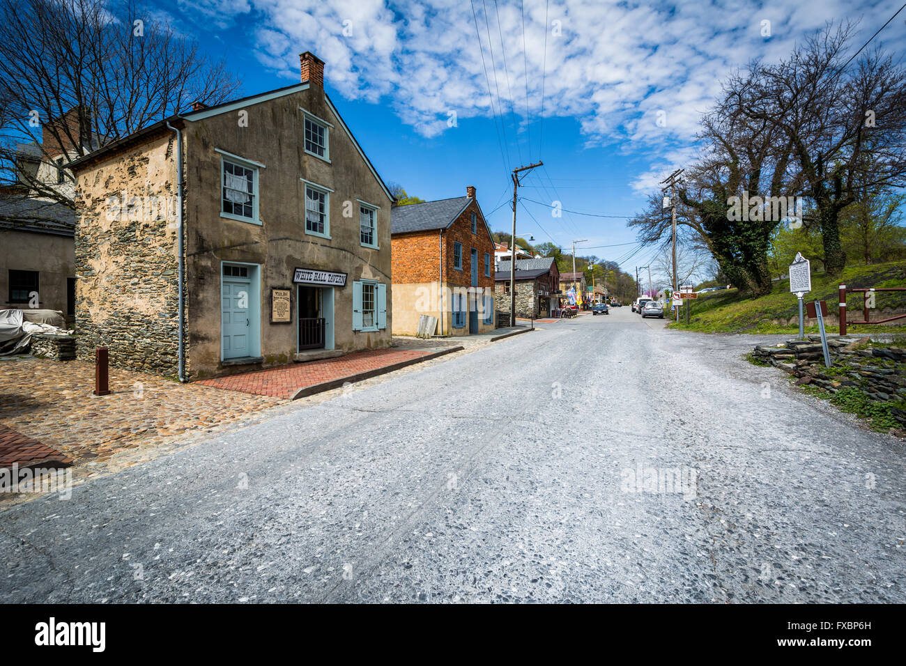 Historic buildings on Potomac Street in Harpers Ferry, West Virginia Stock Photo Alamy
