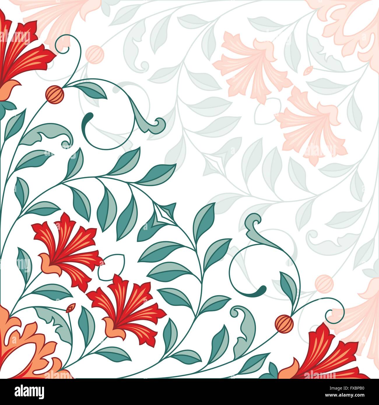 Invitation card with floral ornament Stock Vector Image & Art - Alamy