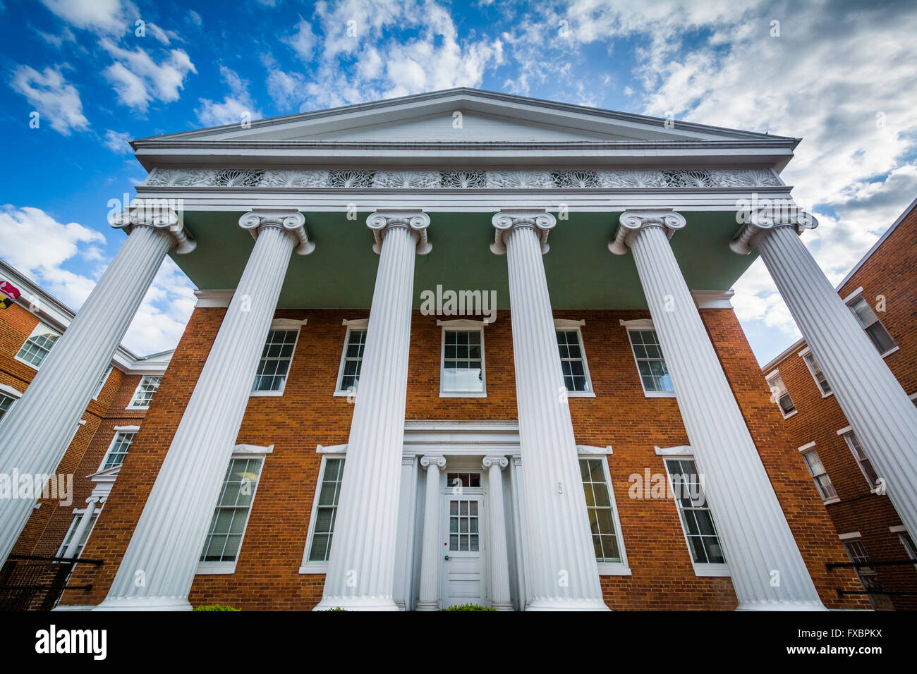 Winchester Hall, in Frederick, Maryland. Stock Photo