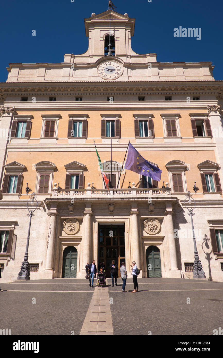 exterior of Italian Parliament in Rome Italy Stock Photo