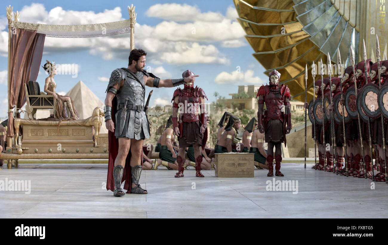Gods of Egypt is a 2016 Australian-American fantasy action film, featuring ancient Egyptian deities, directed by Alex Proyas.  This photograph is for editorial use only and is the copyright of the film company and/or the photographer assigned by the film or production company and can only be reproduced by publications in conjunction with the promotion of the above Film. A Mandatory Credit to the film company is required. The Photographer should also be credited when known. Stock Photo