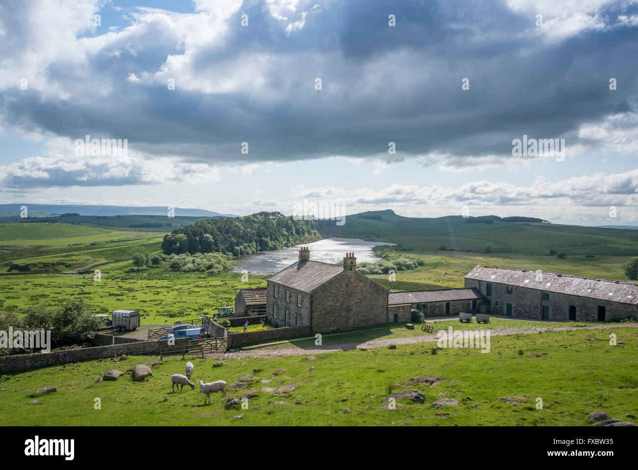 Crag Lough, Hadrian's Wall, Northumberland Stock Photo