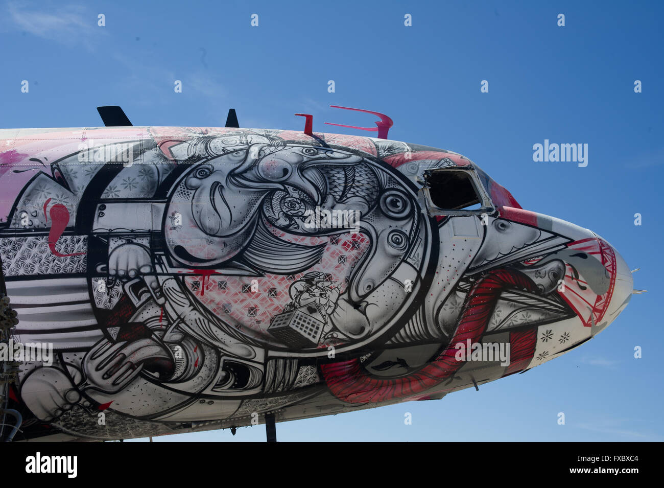 Art on airplanes Stock Photo