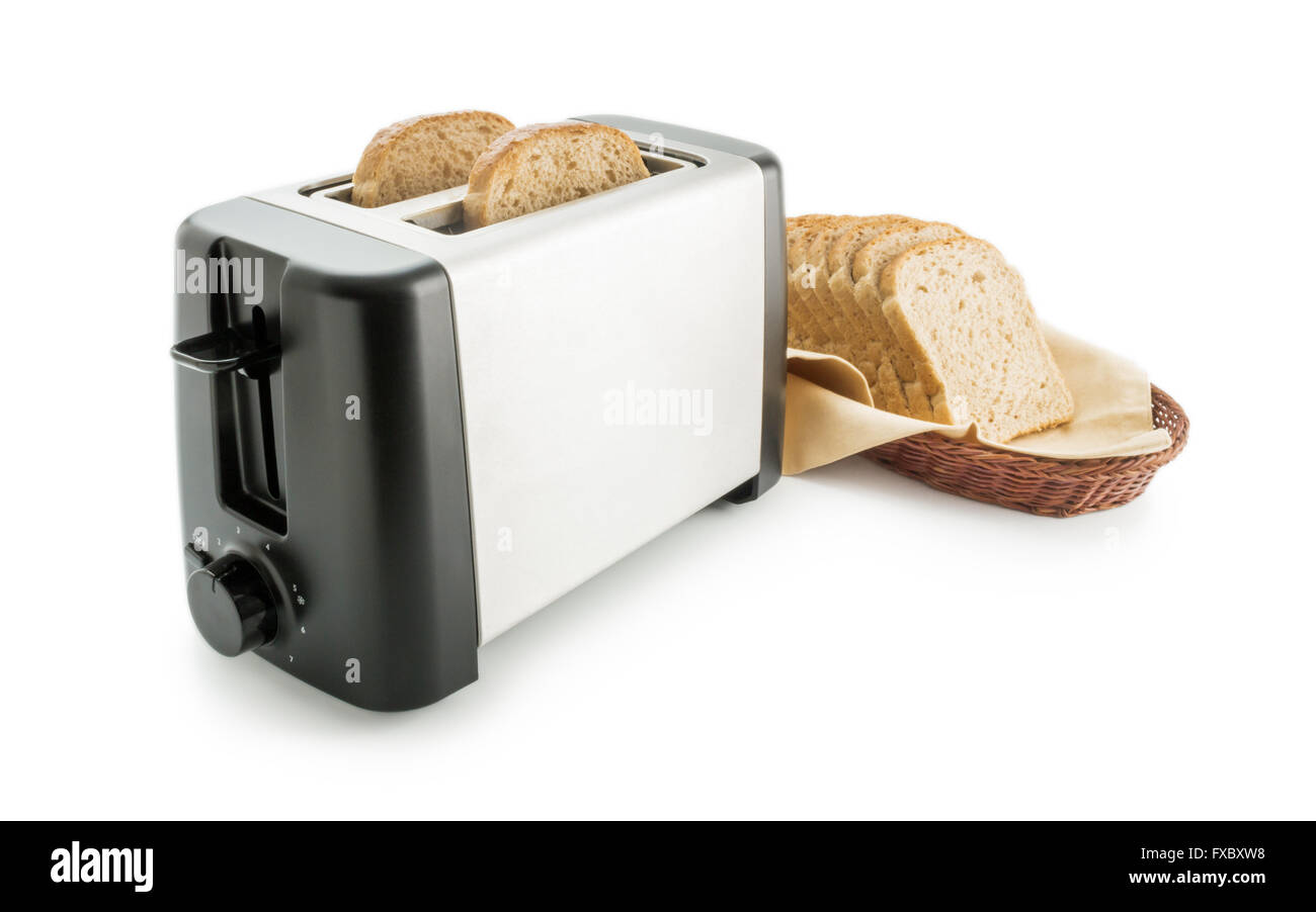 Toaster with bread slices Stock Photo Alamy