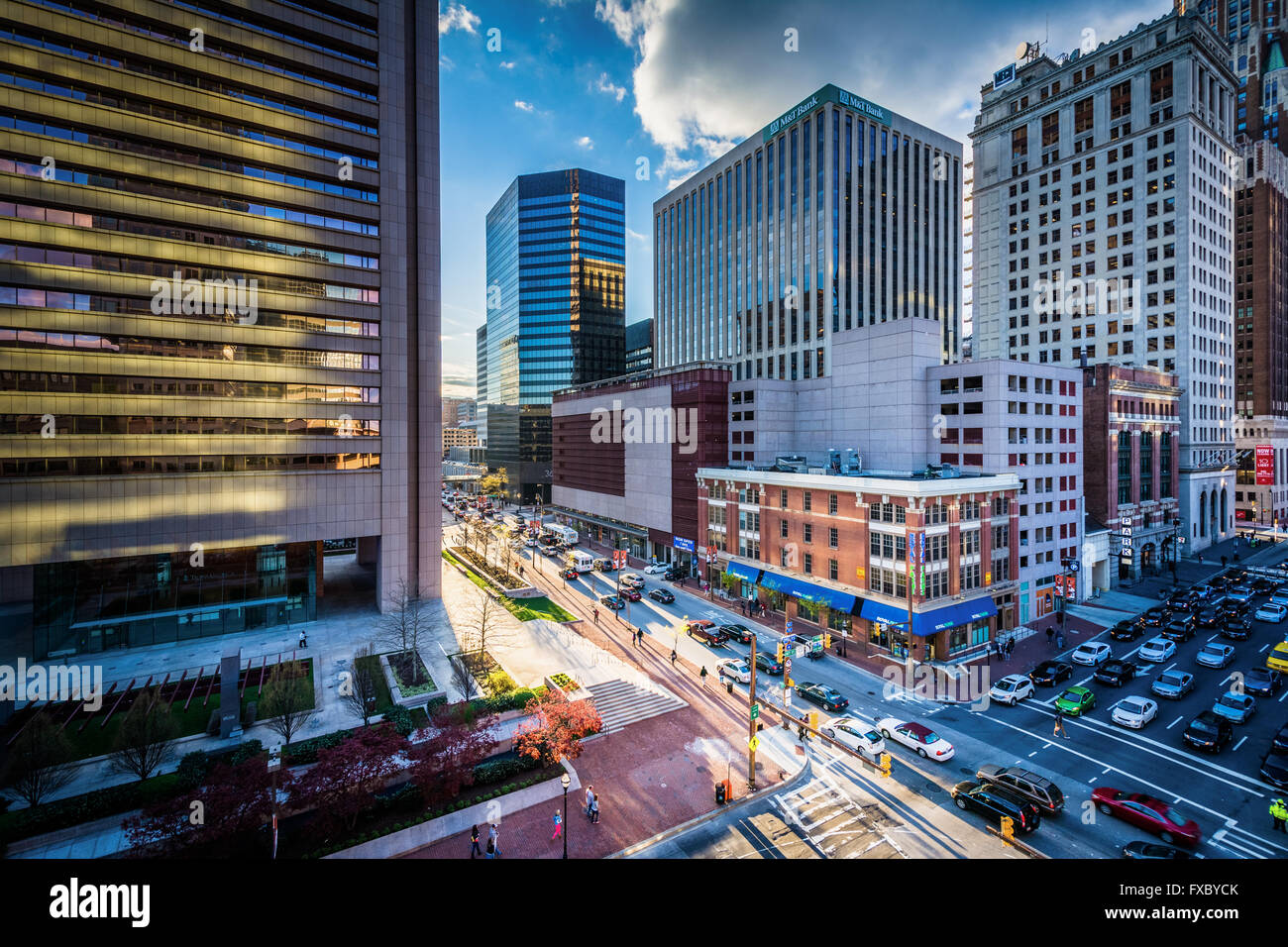 View of buildings at the intersection of Lombard and Light Streets, in ...