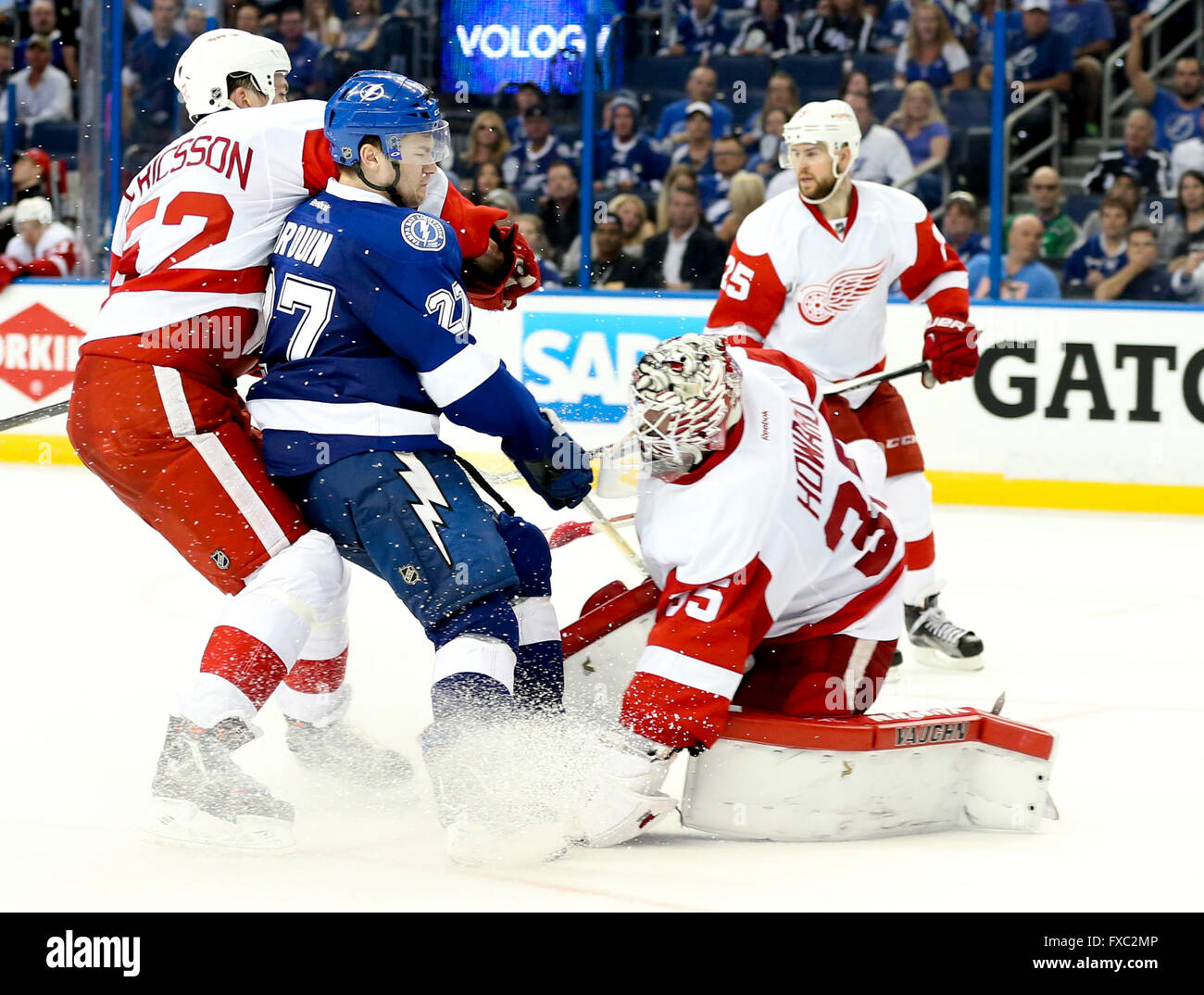 Tampa, Florida, USA. 13th Apr, 2016. Tampa Bay Lightning left wing
