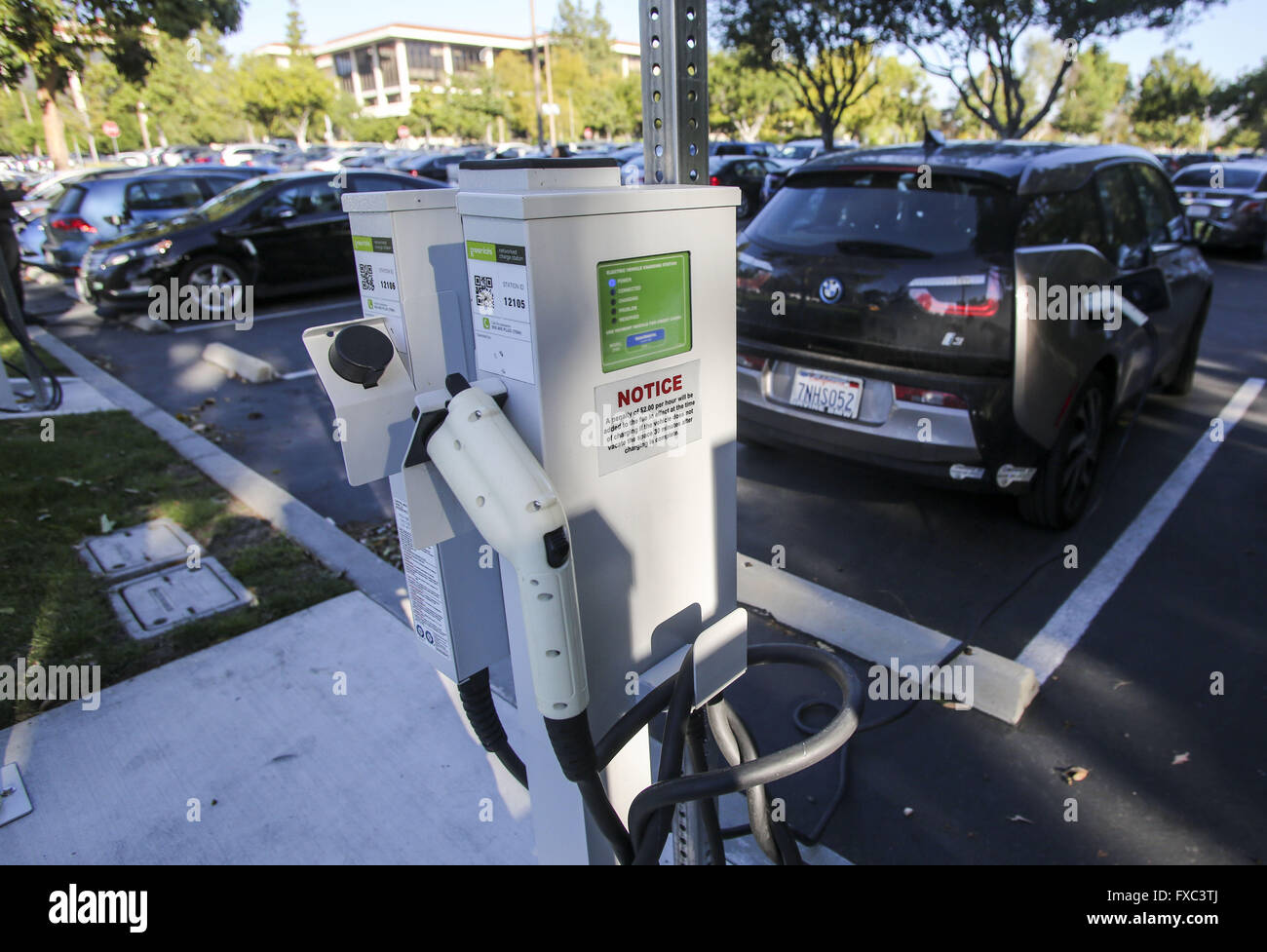 Los Angeles, California, USA. 23rd Mar, 2016. A charging station at ...