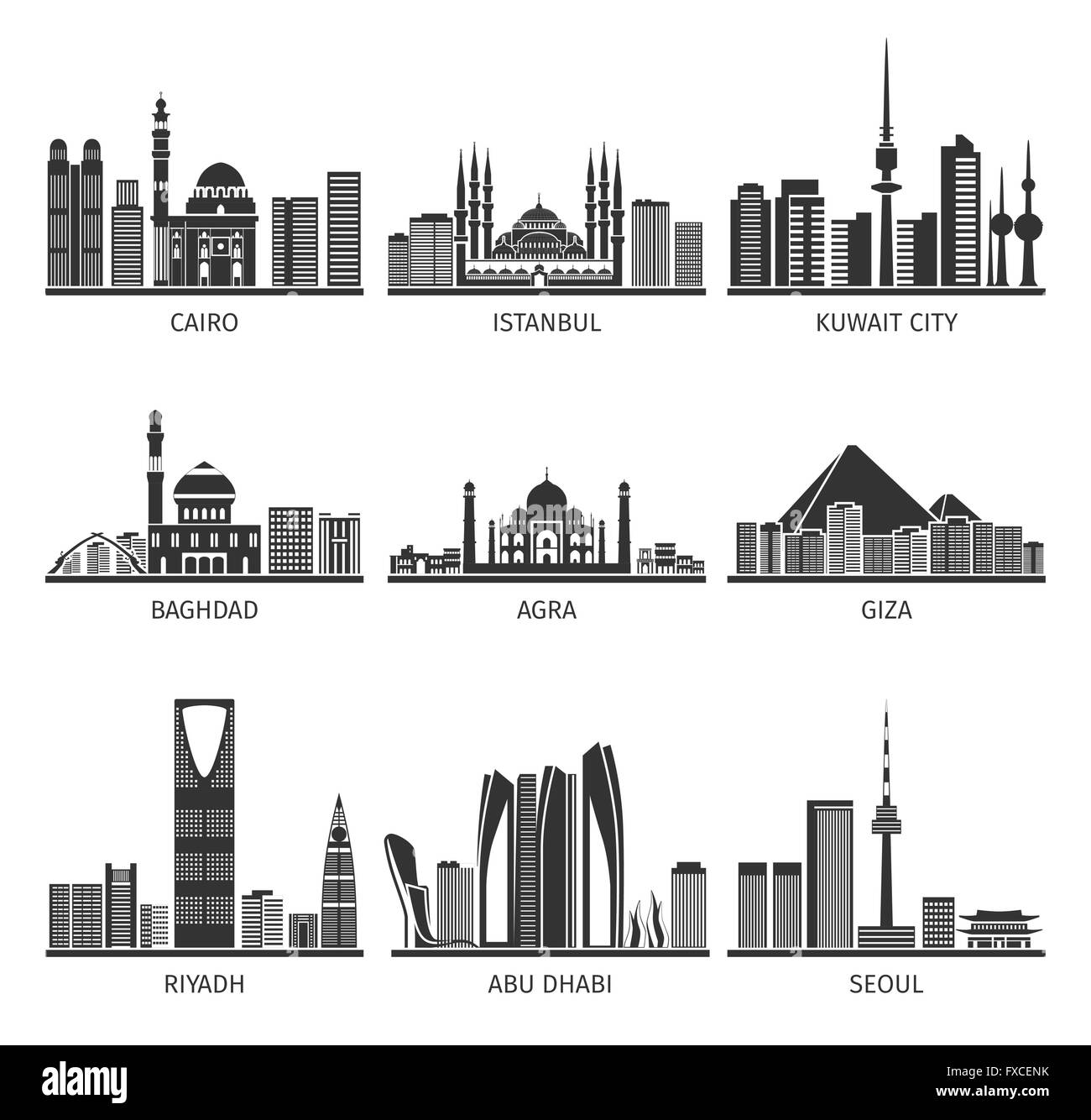 Kuwait landmarks Stock Vector Images Alamy